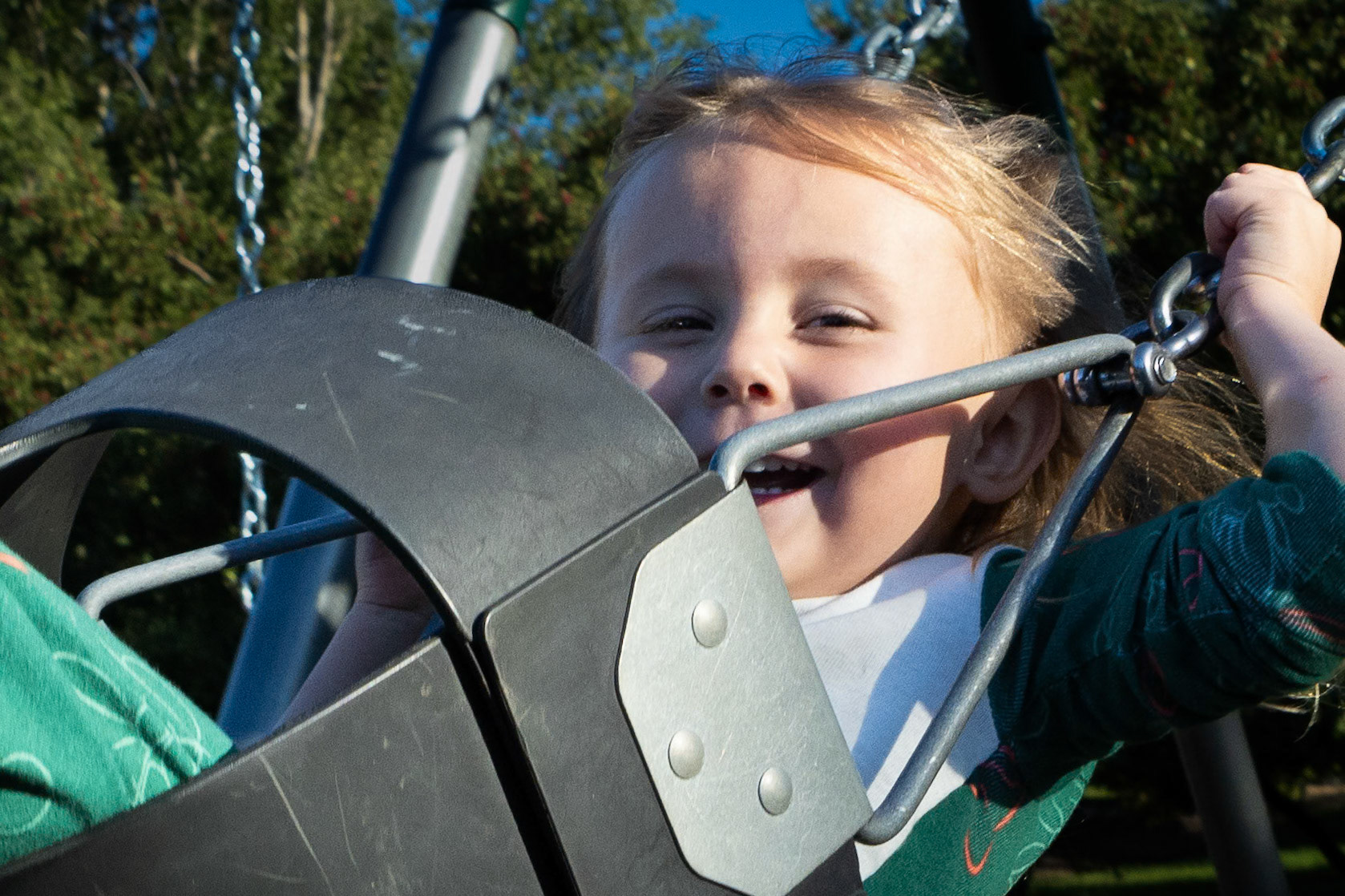 An early morning on the playground in Westlands Park