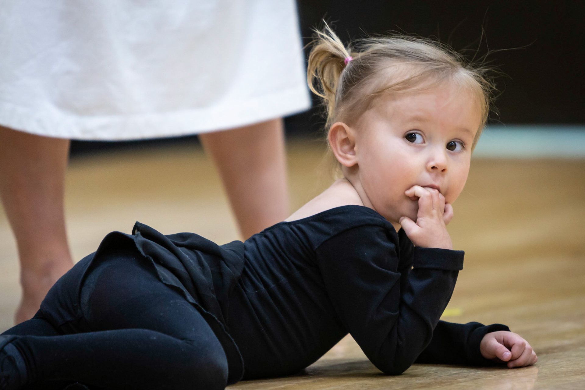 Taking a breather during ballet class