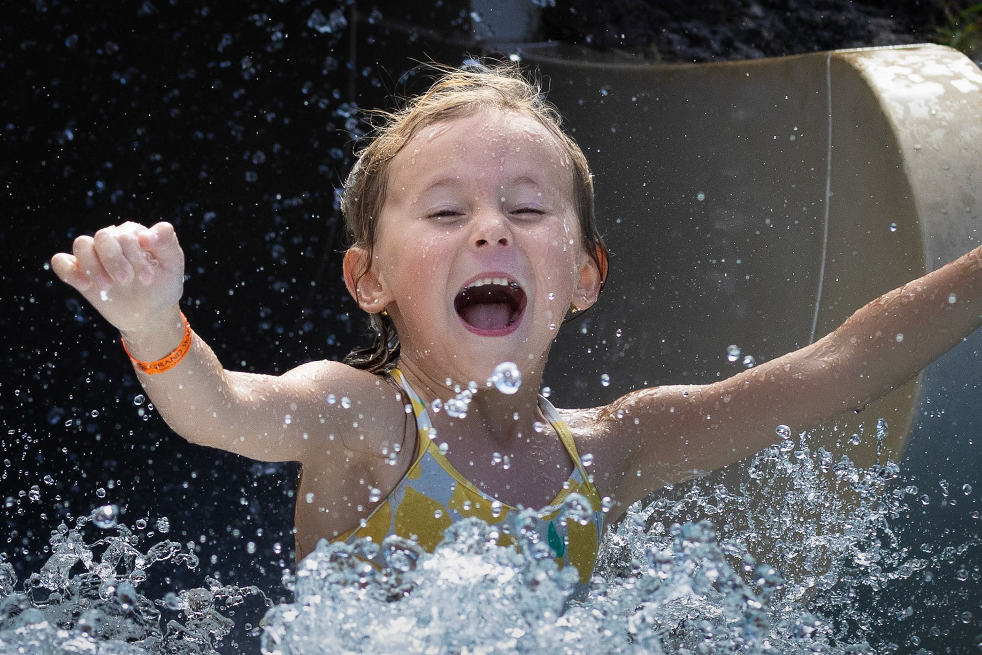 A plunge down the aptly named Puka slide at Grand Wailea