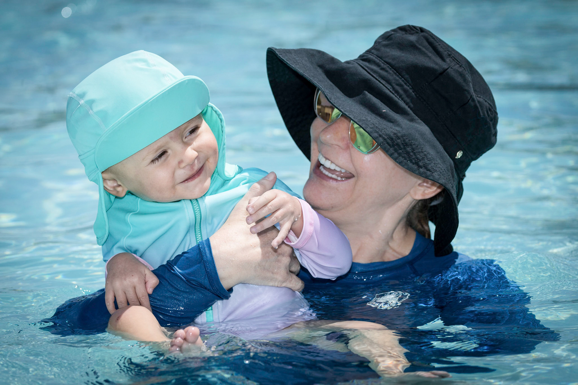 Pool time with grandma