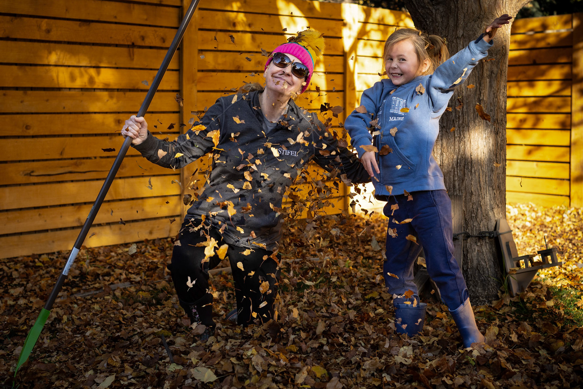 Fall cleanup with Mimi