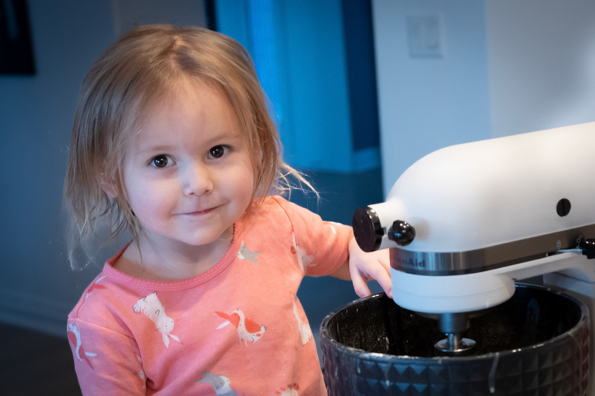 Early morning baking with the Big Mixer
