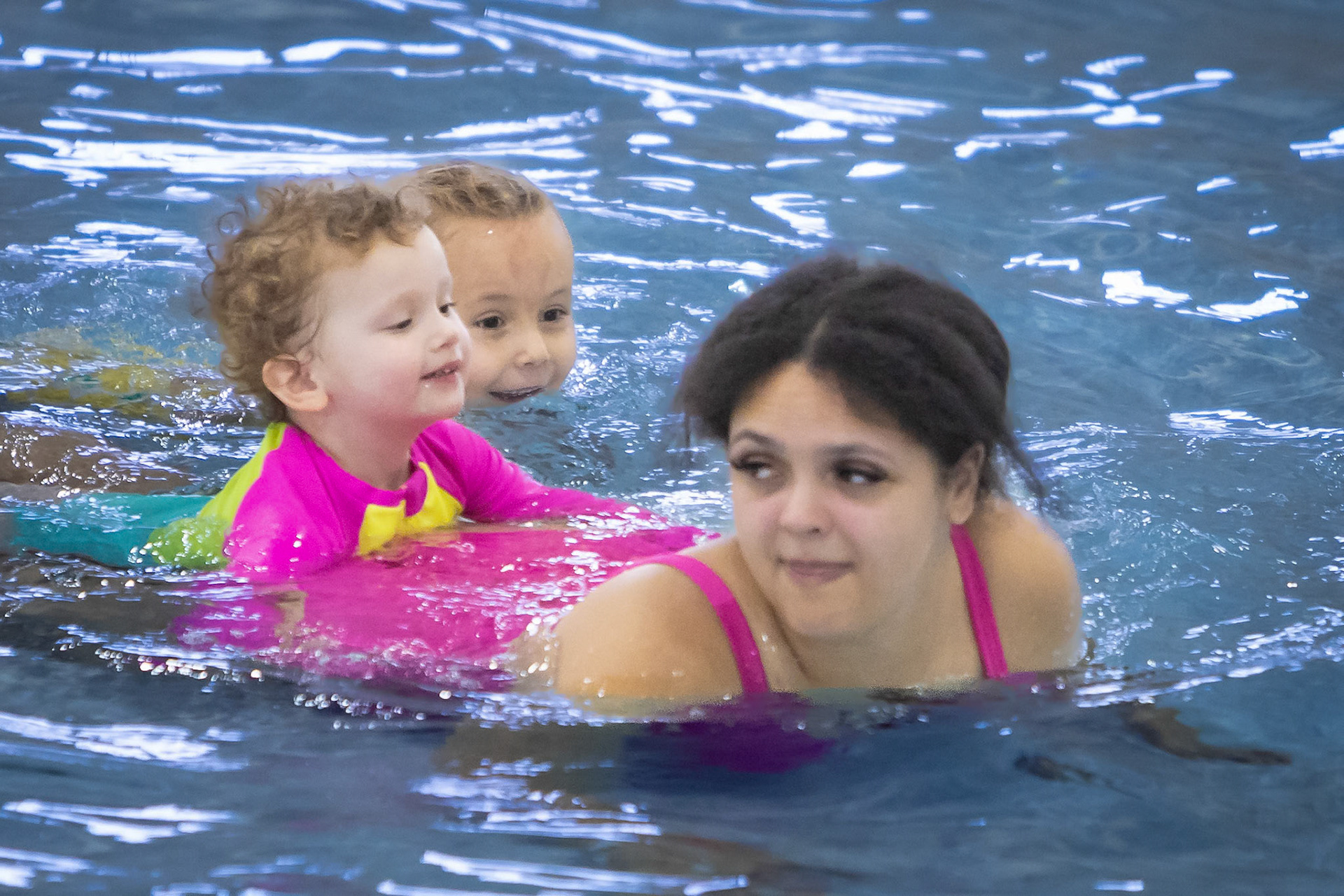 A break between waves in the wave pool at the Great Wolf Lodge in Colorado Springs