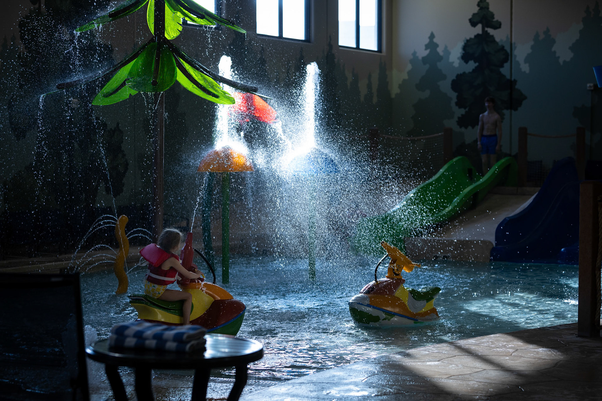 The water park at the Great Wolf Lodge in Colorado Springs