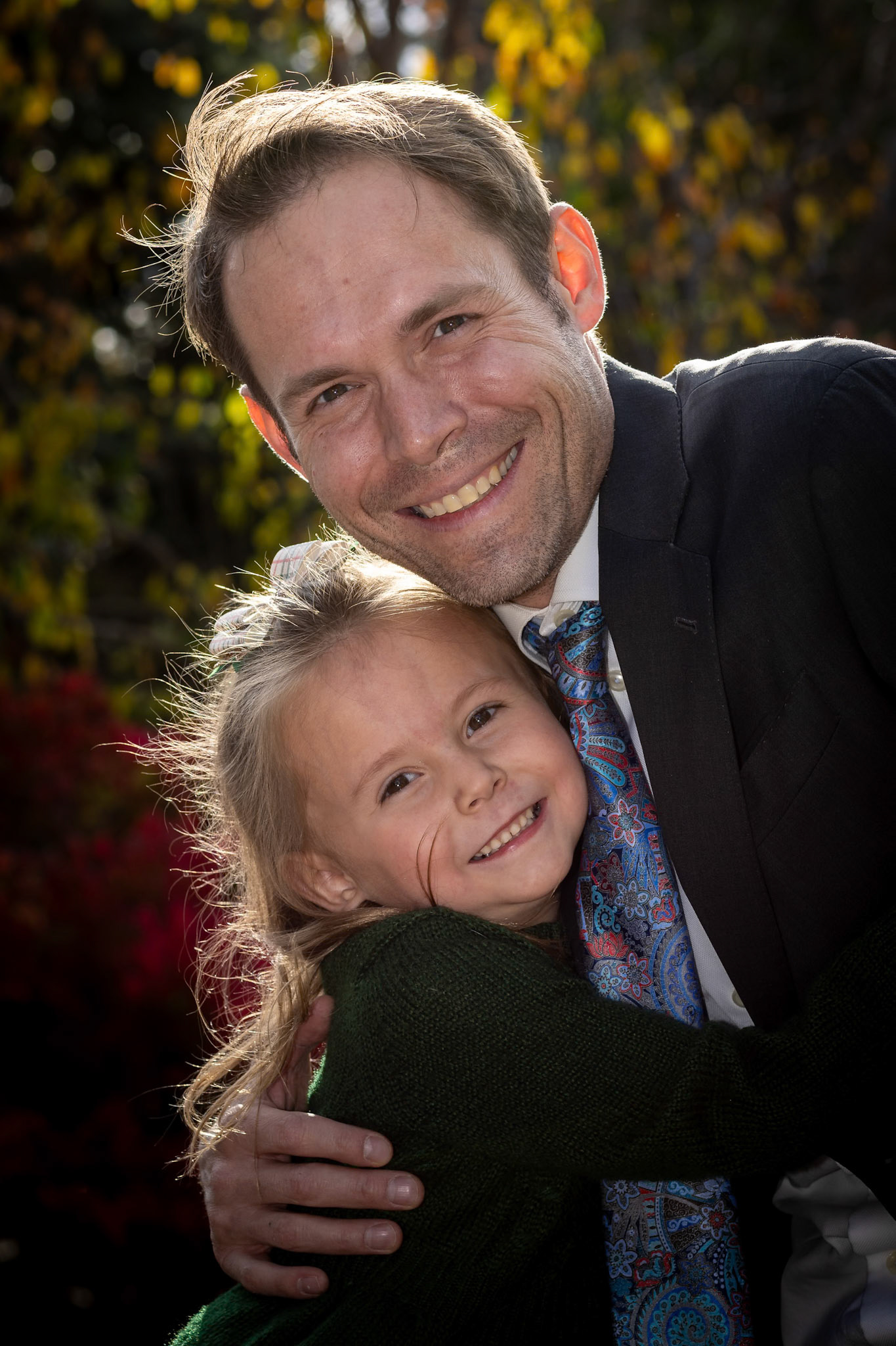 A moment with Dad during a portrait sitting