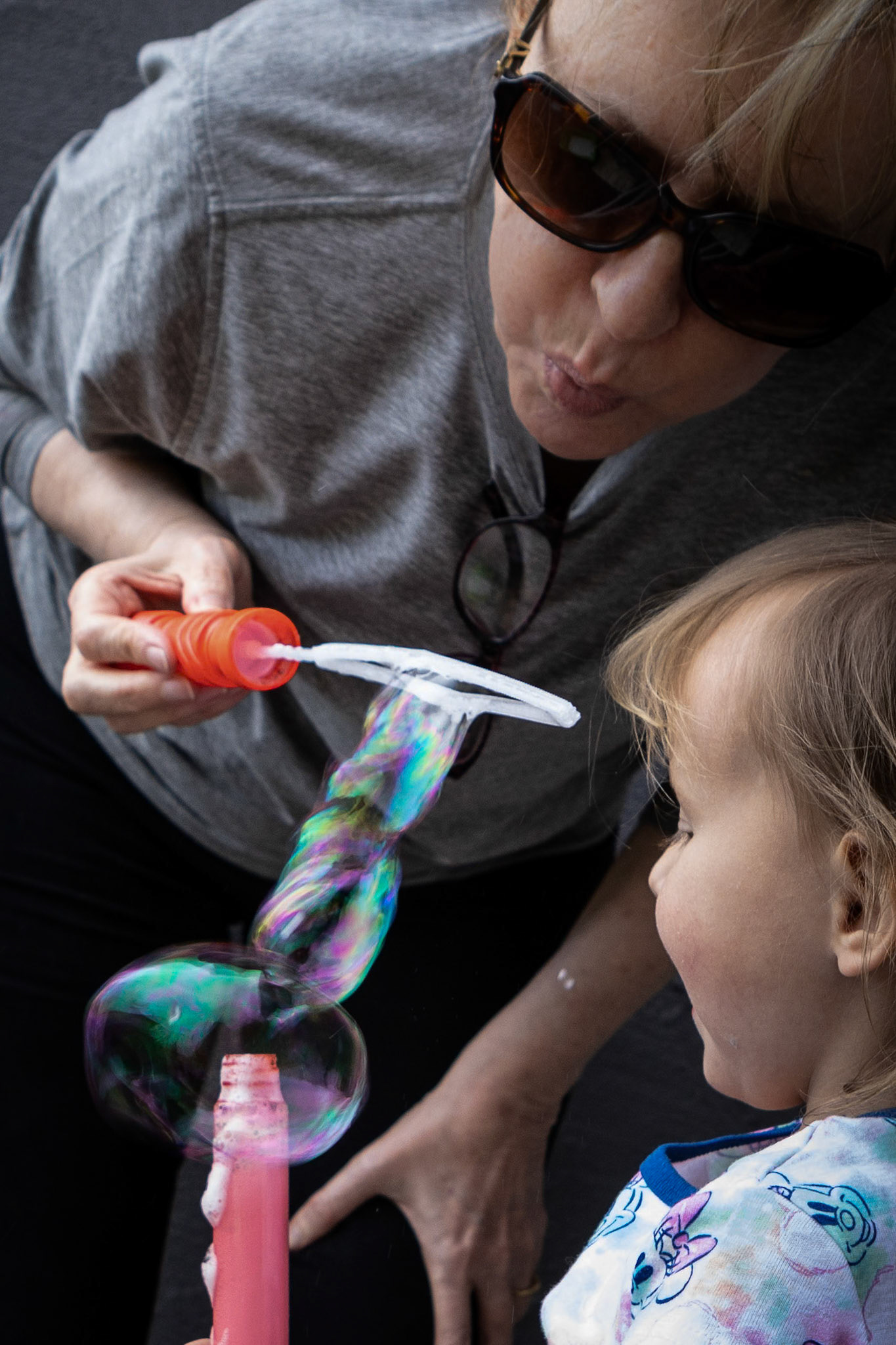 Learning to blow bubbles with Grandma