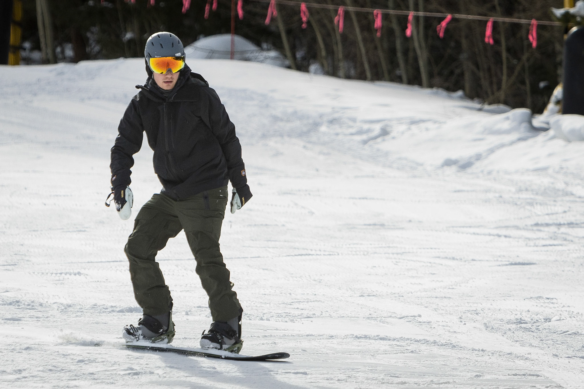 Breaking out the new snow boarding gear