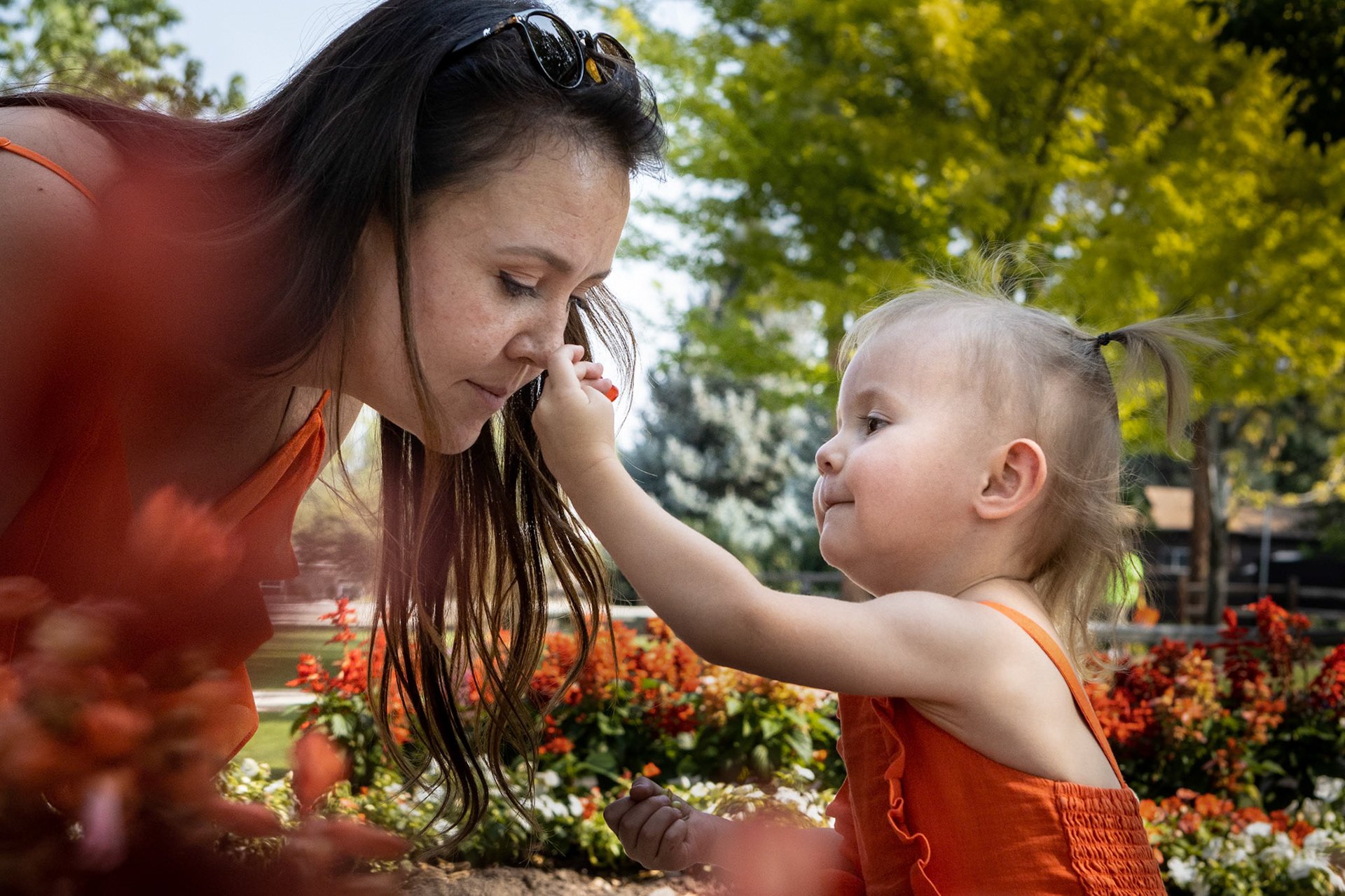 Enjoying the flowers at Hudson Gardens with Mom.
