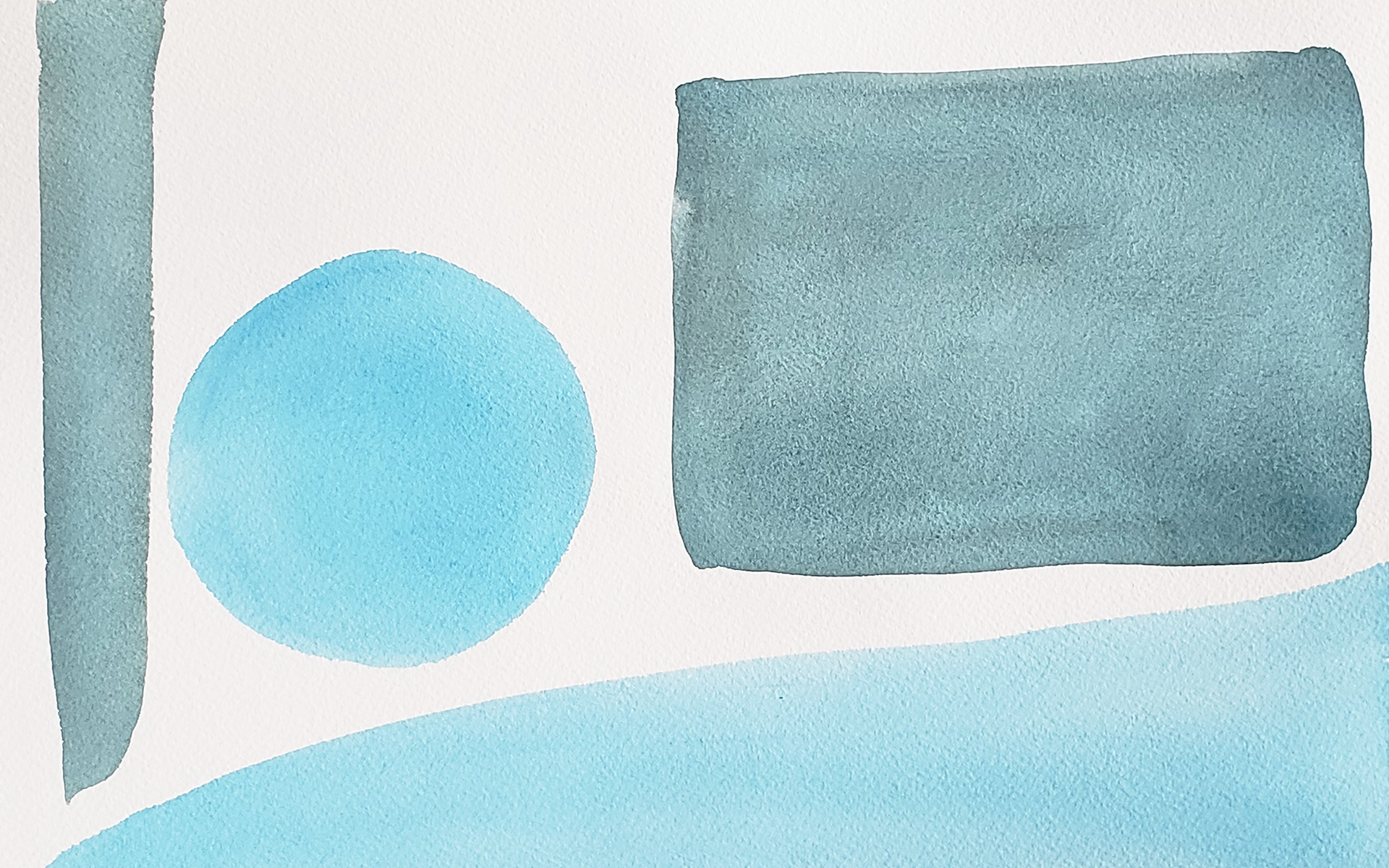 Blue Moon Setting, 2025. Watercolor, 8 x 12 inches.