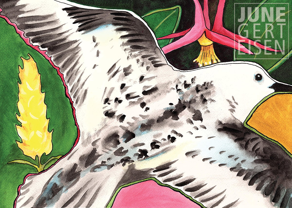 Sanderling "Hunakai" 2020. Watercolor, 10 x 14 inches.