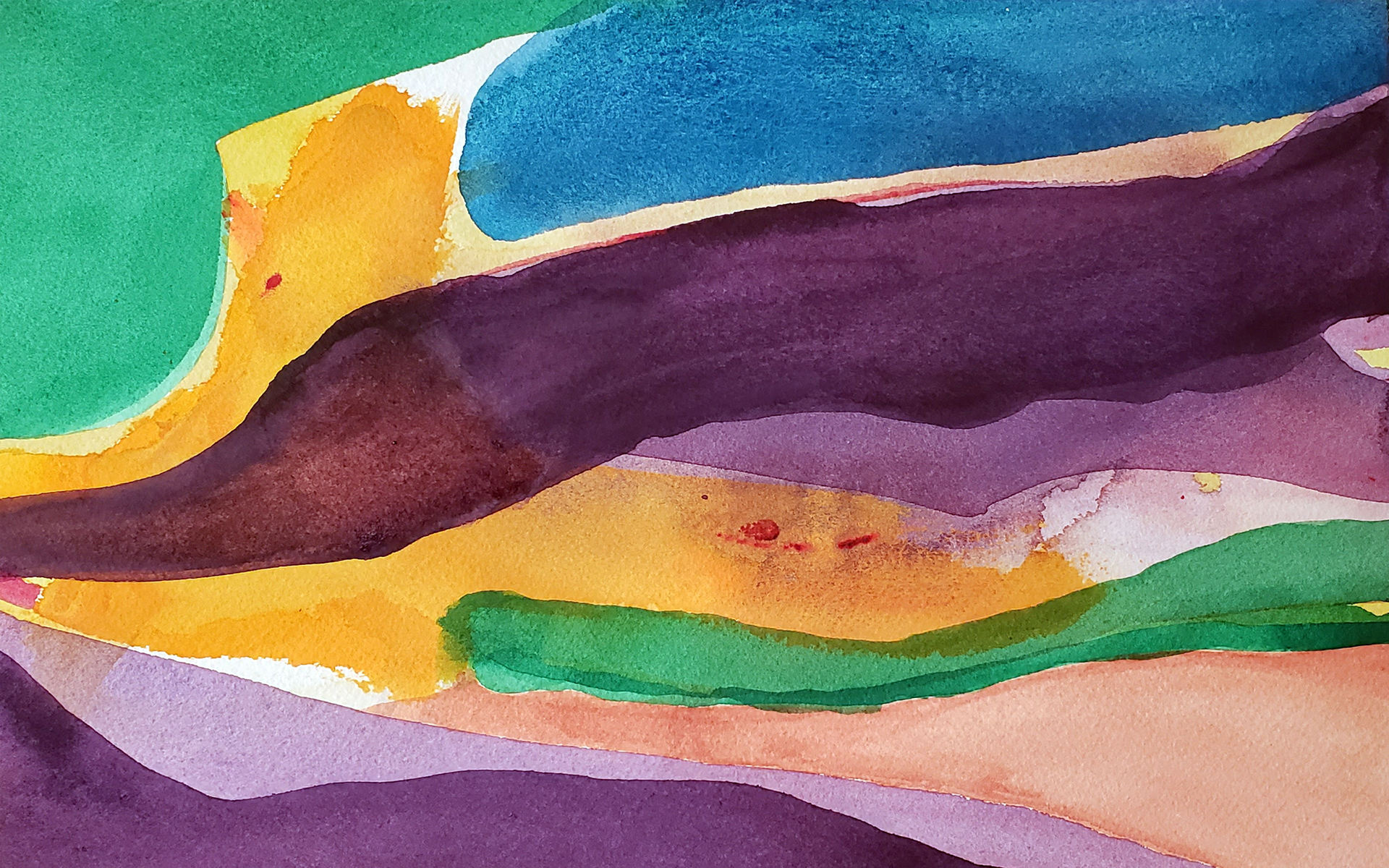 River Bank, 2025. Watercolor, 8 x 12 inches.