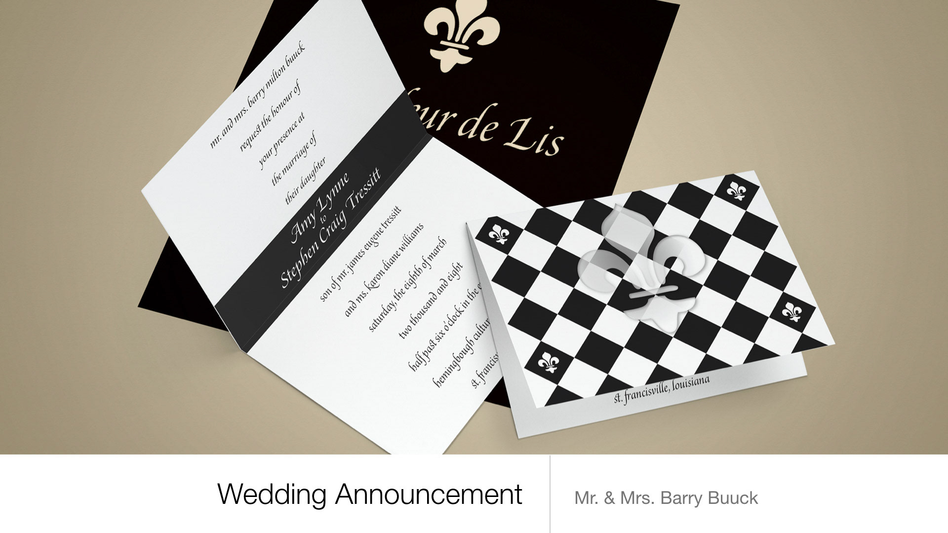 Wedding Announcement – Mr. & Mrs. Barry Buuck