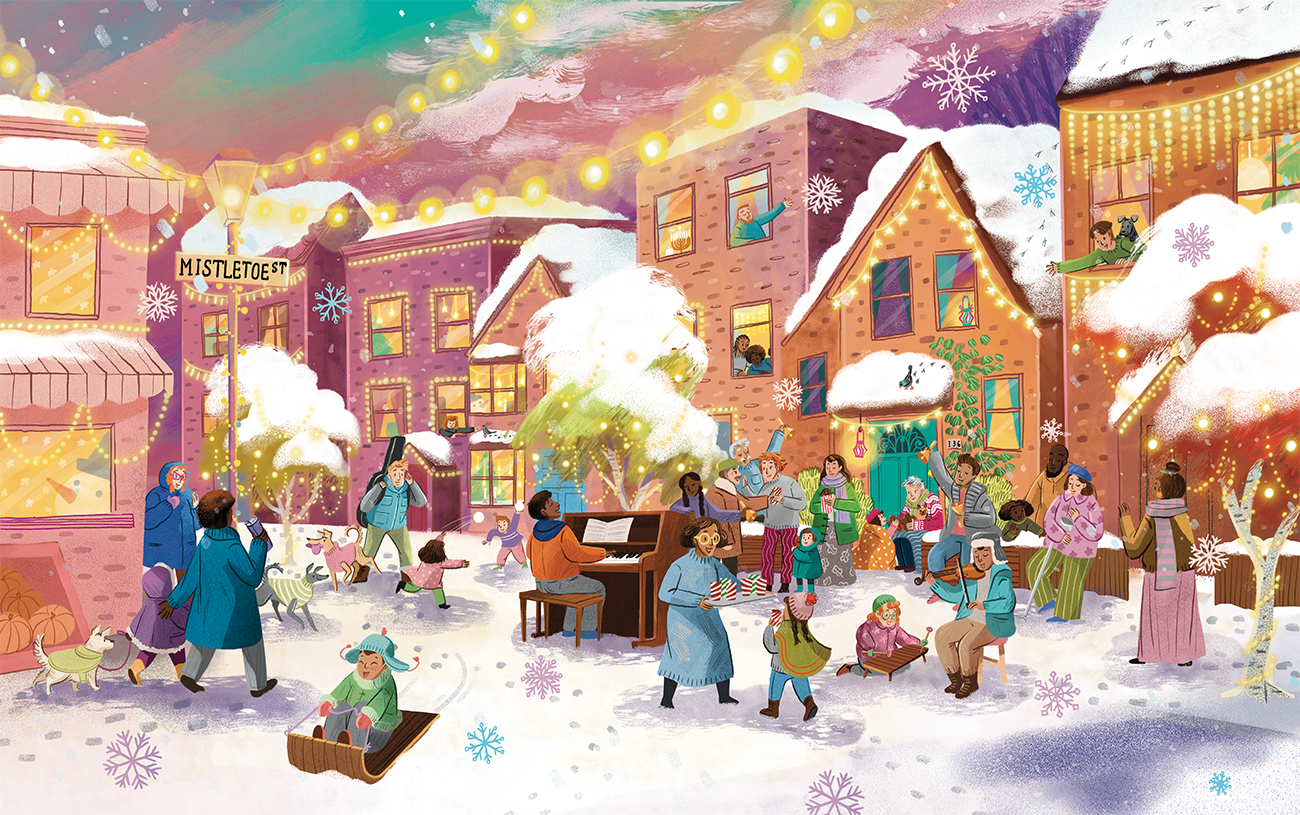 Christmas Lights on Mistletoe Street