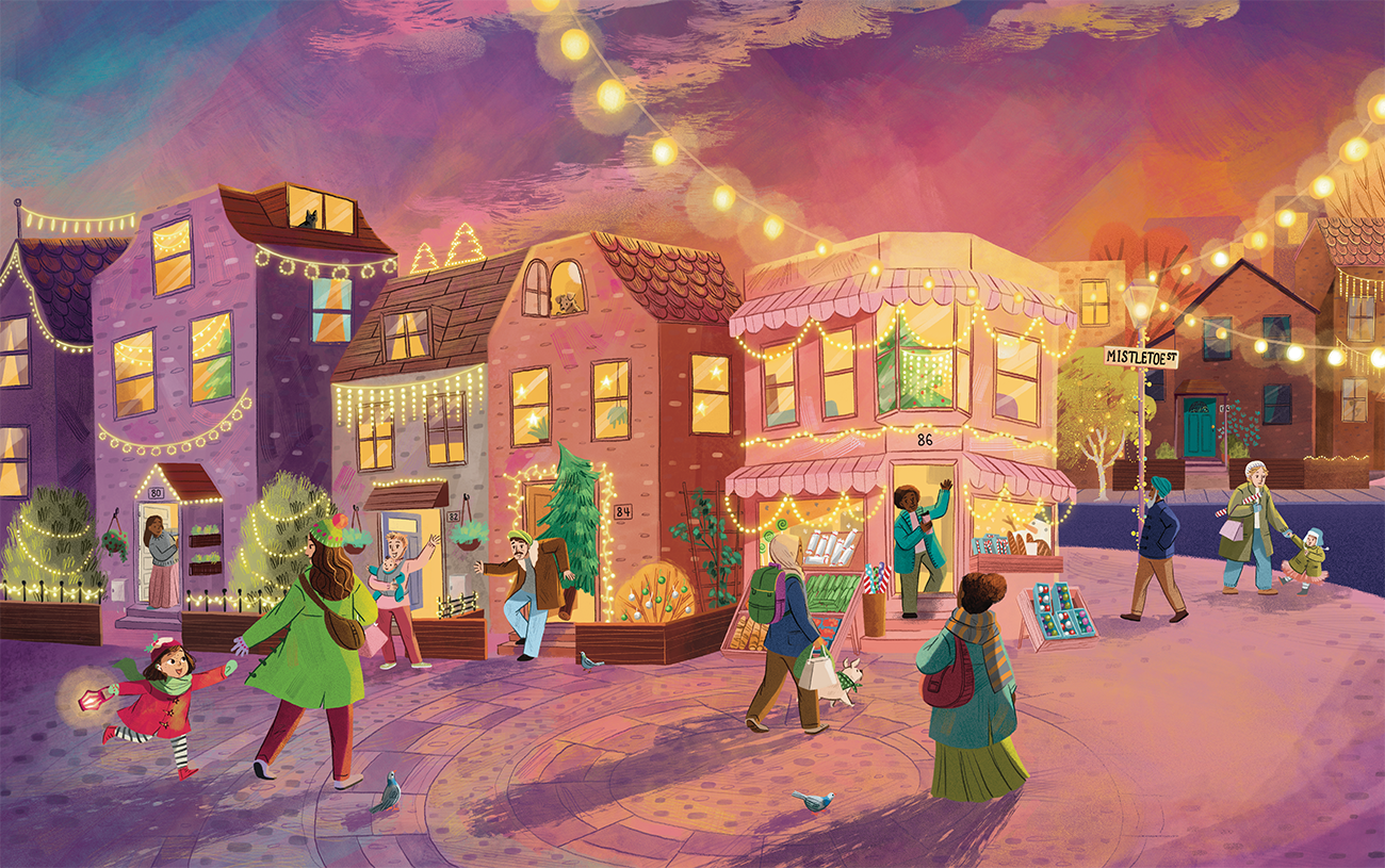 Christmas Lights on Mistletoe Street