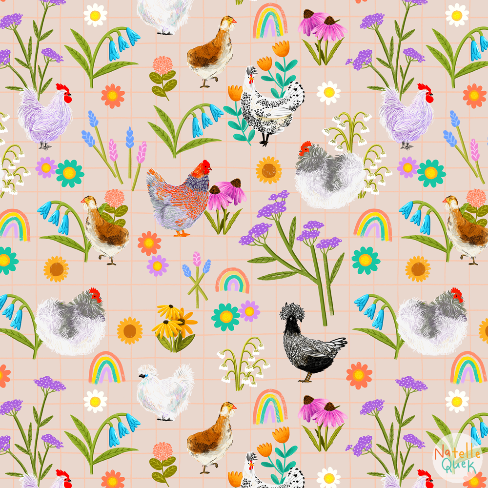 Chickens in Springtime