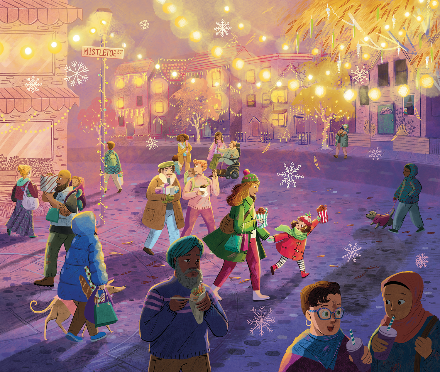 Christmas Lights on Mistletoe Street