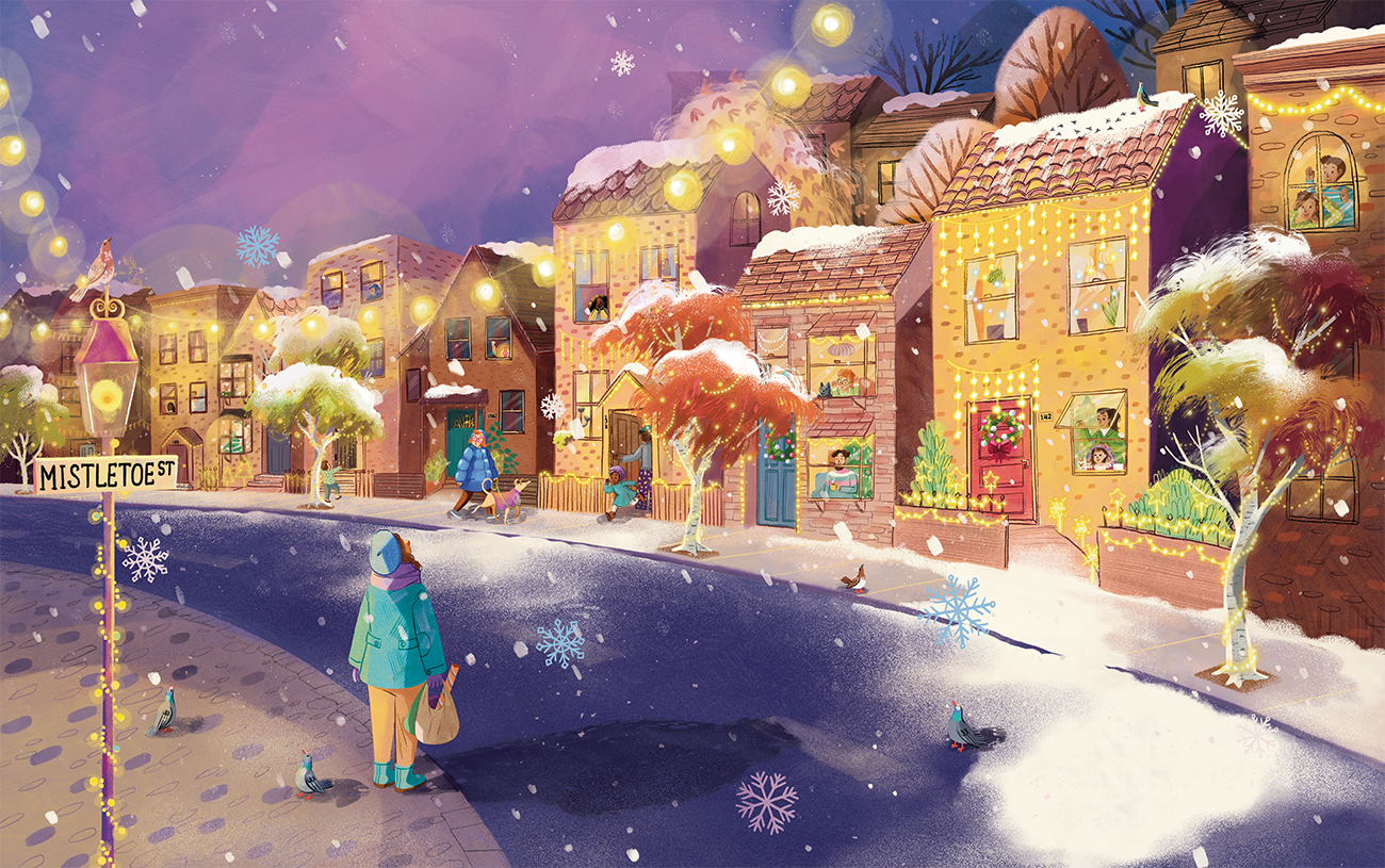 Christmas Lights on Mistletoe Street