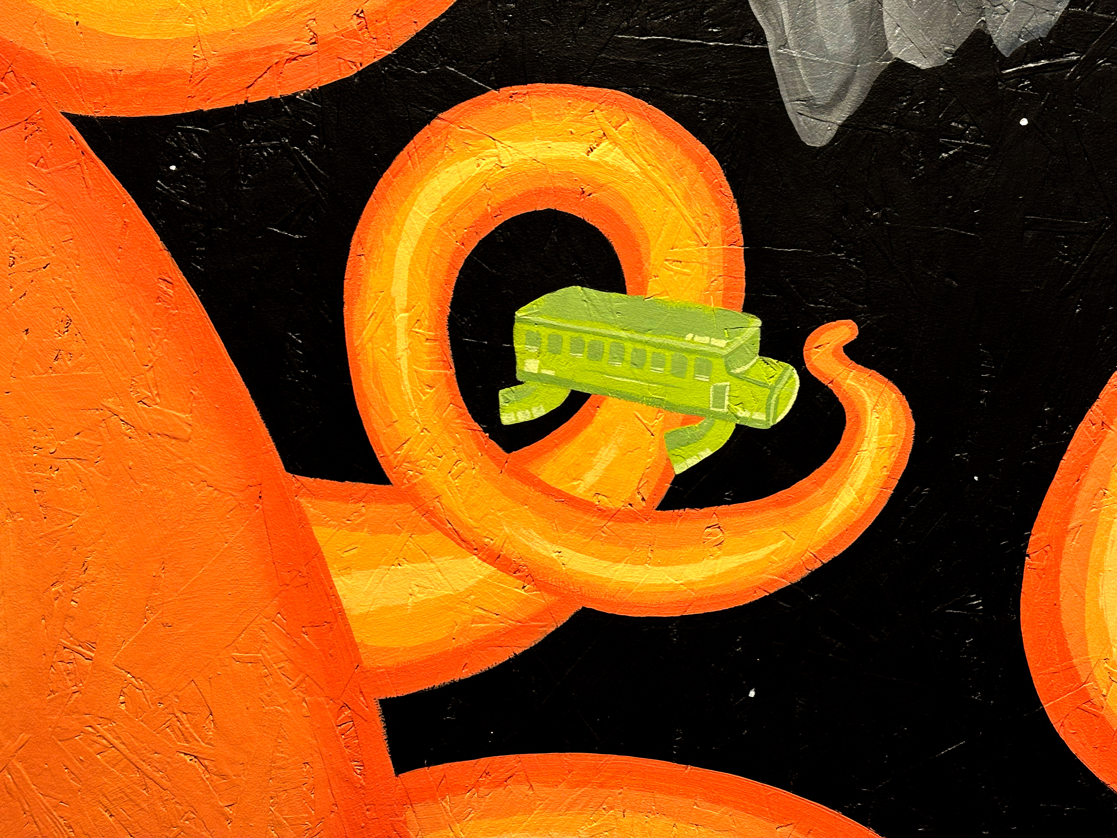 School Bus in Mural