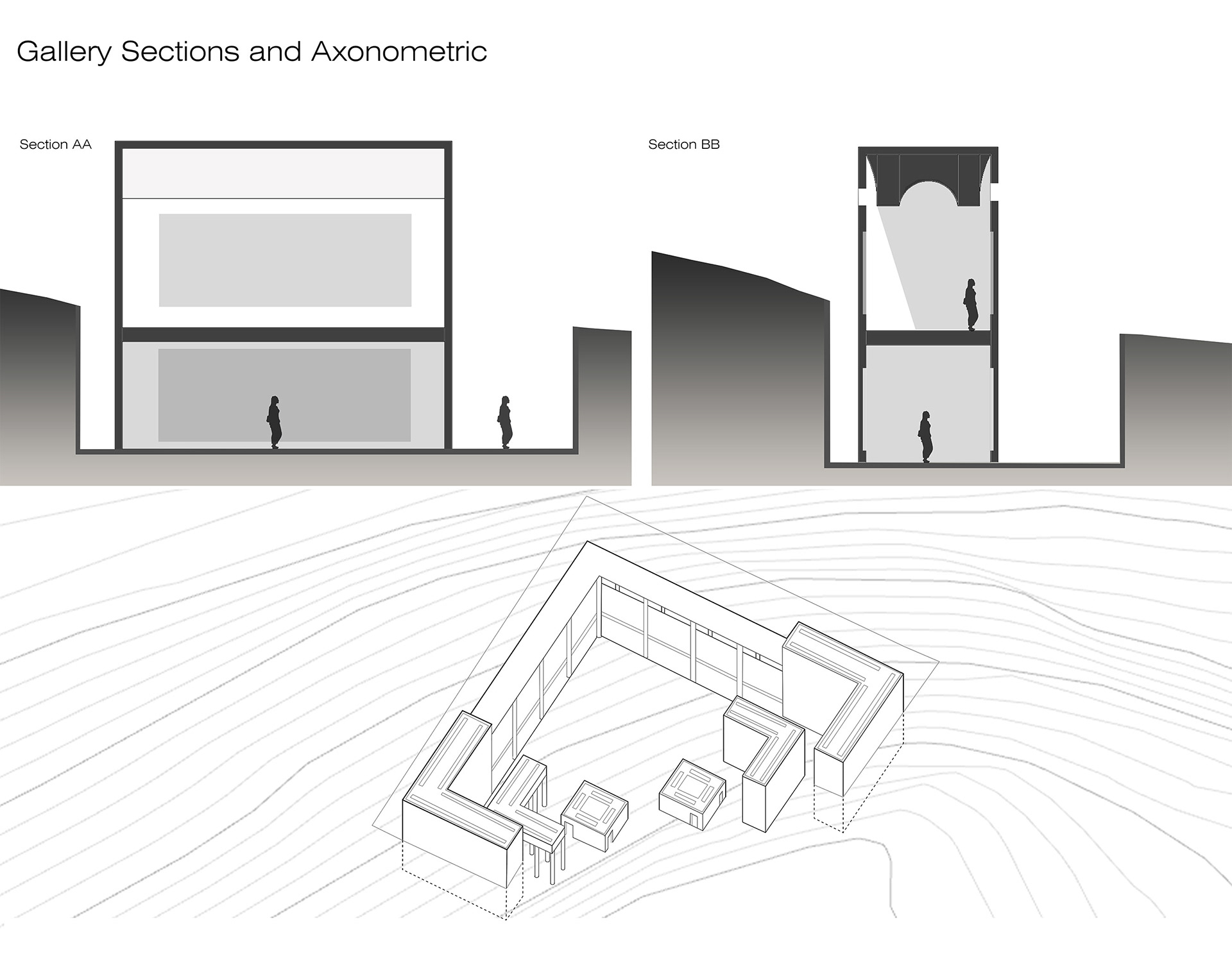 Gallery Sections and Axonometric