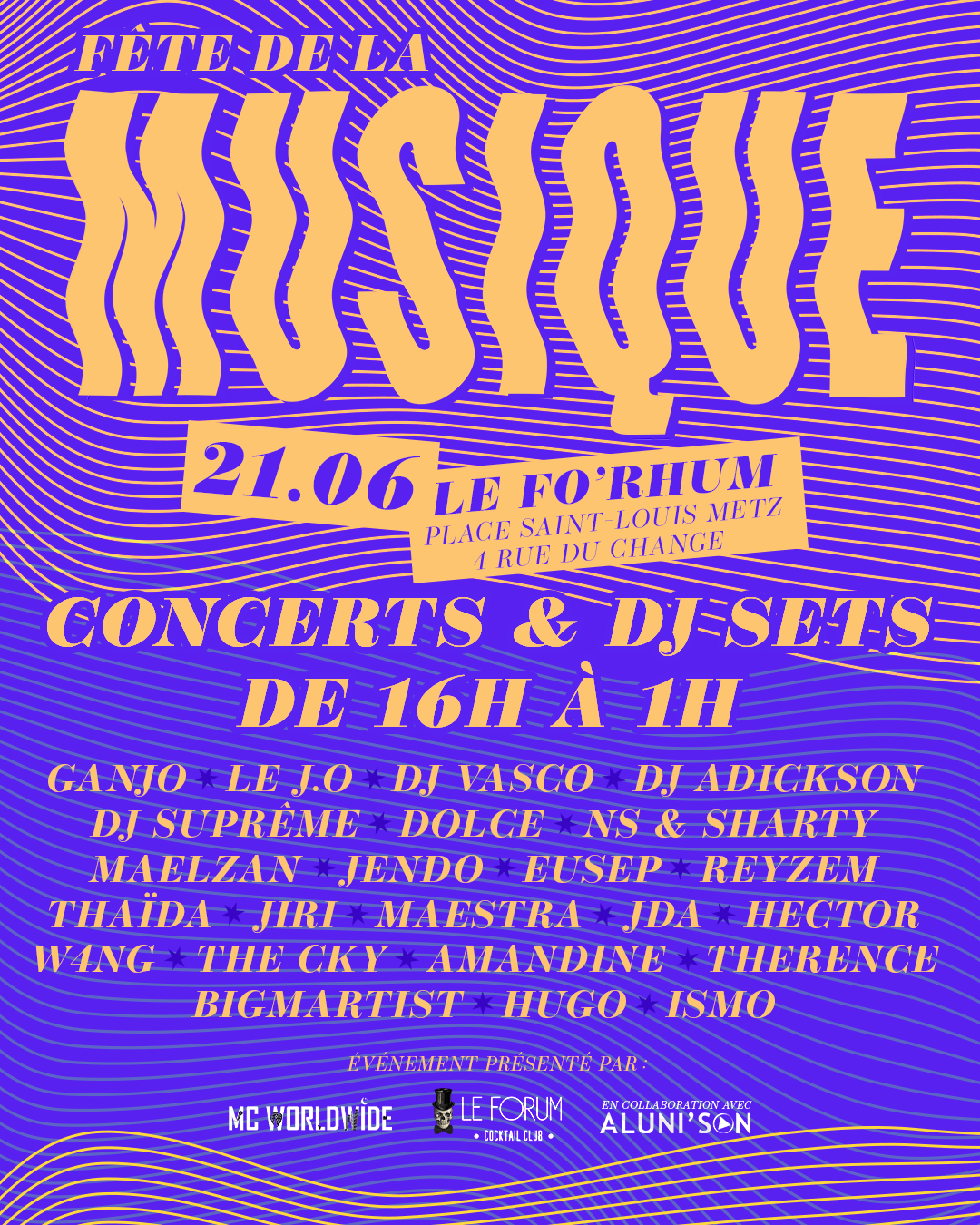 Affiche pour la fête de la musique 2026 (Metz)
