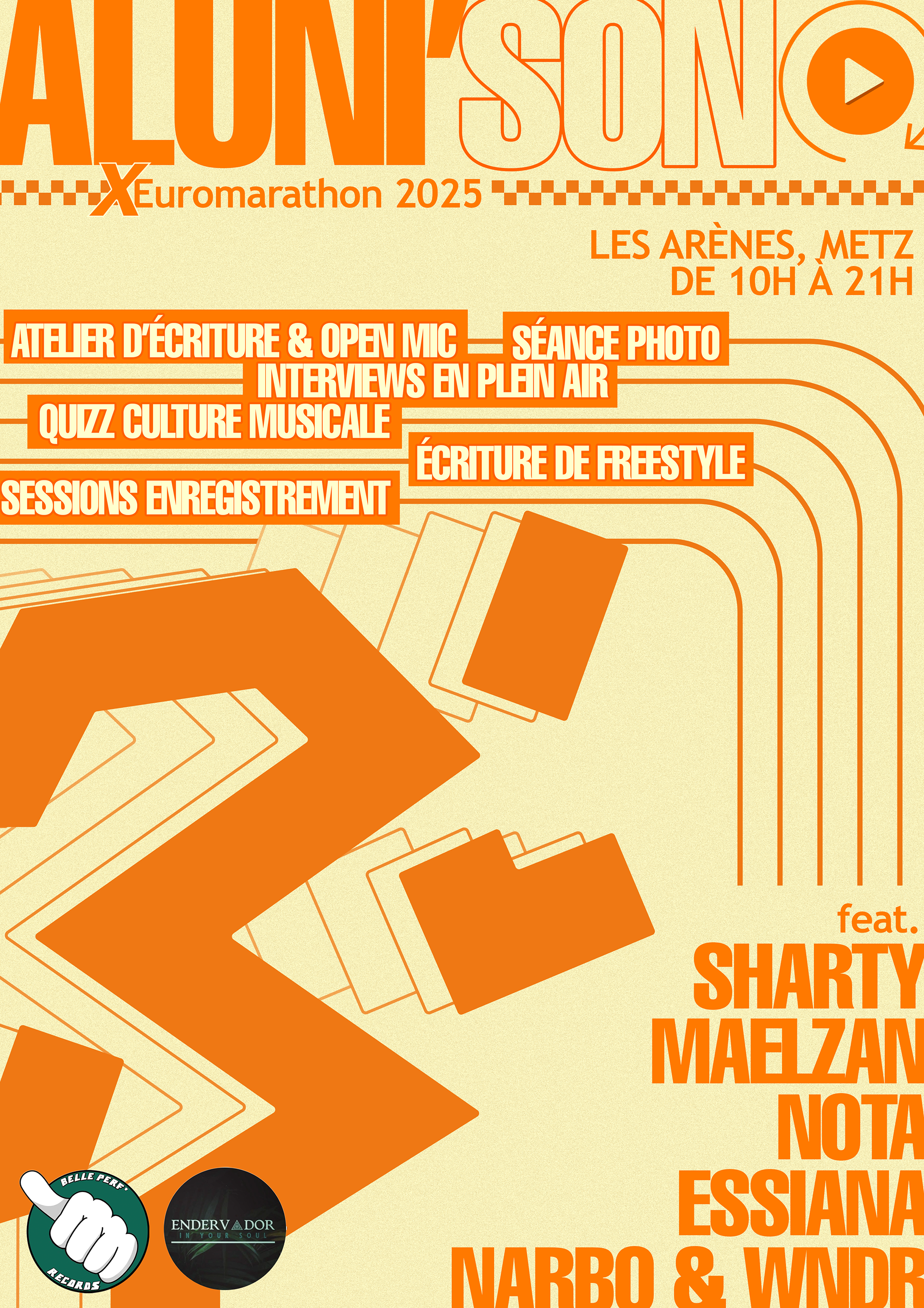 Affiche pour l'évènement "Euromarathon Metz 2025 x Aluni'son"