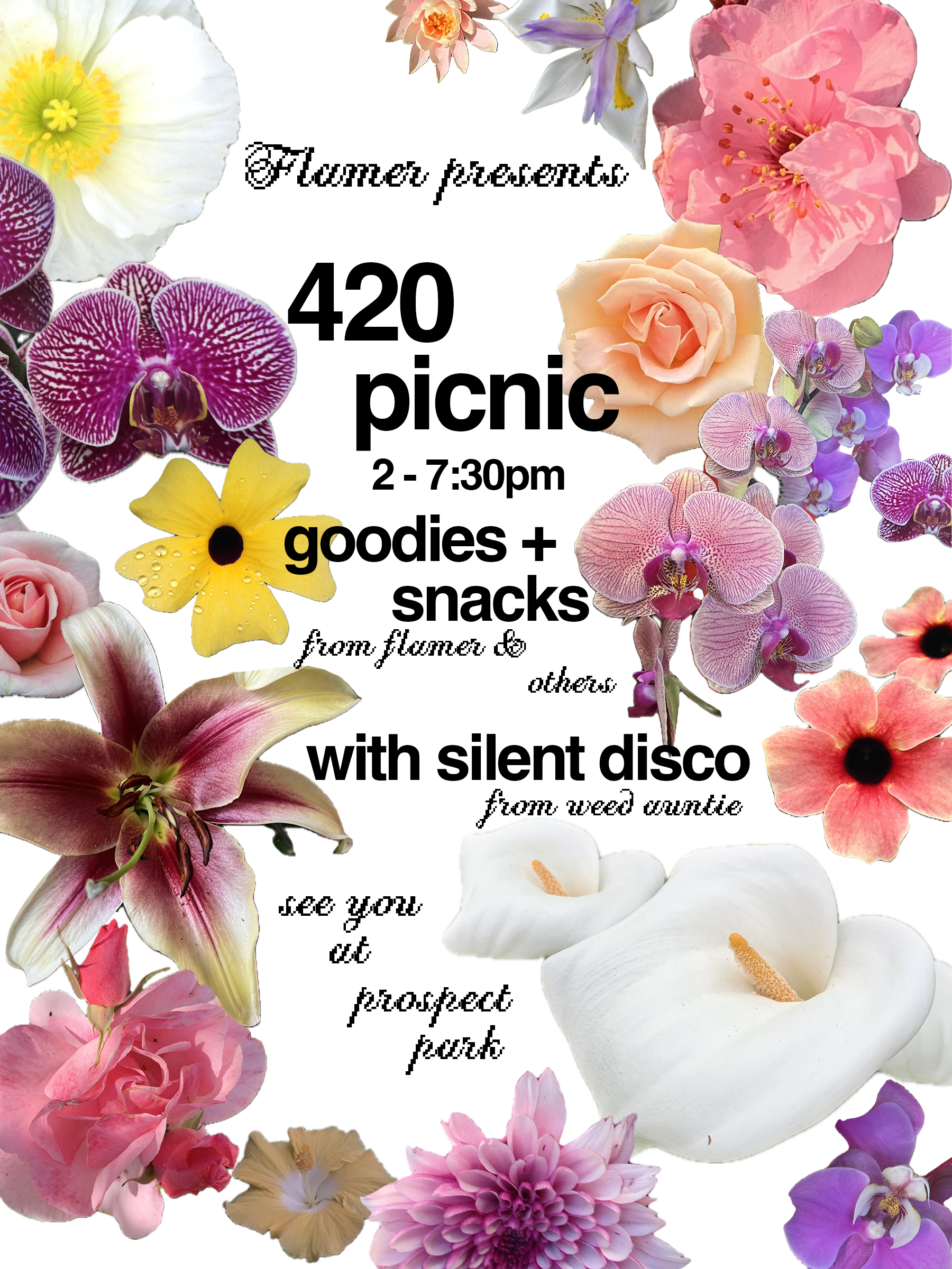 idea for flyer, focused on flower