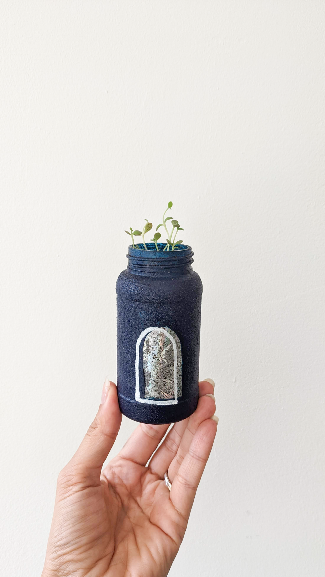 Sesame seed shaker • Mother of thousands • "I absolutely love sesame seeds, so I go through these jars really fast. I cook a lot of Asian dishes, and they use a lot of sesame. There's an amazing Asian supermarket in North Amsterdam that has tons of different types, like black sesame or even wasabi flavoured."