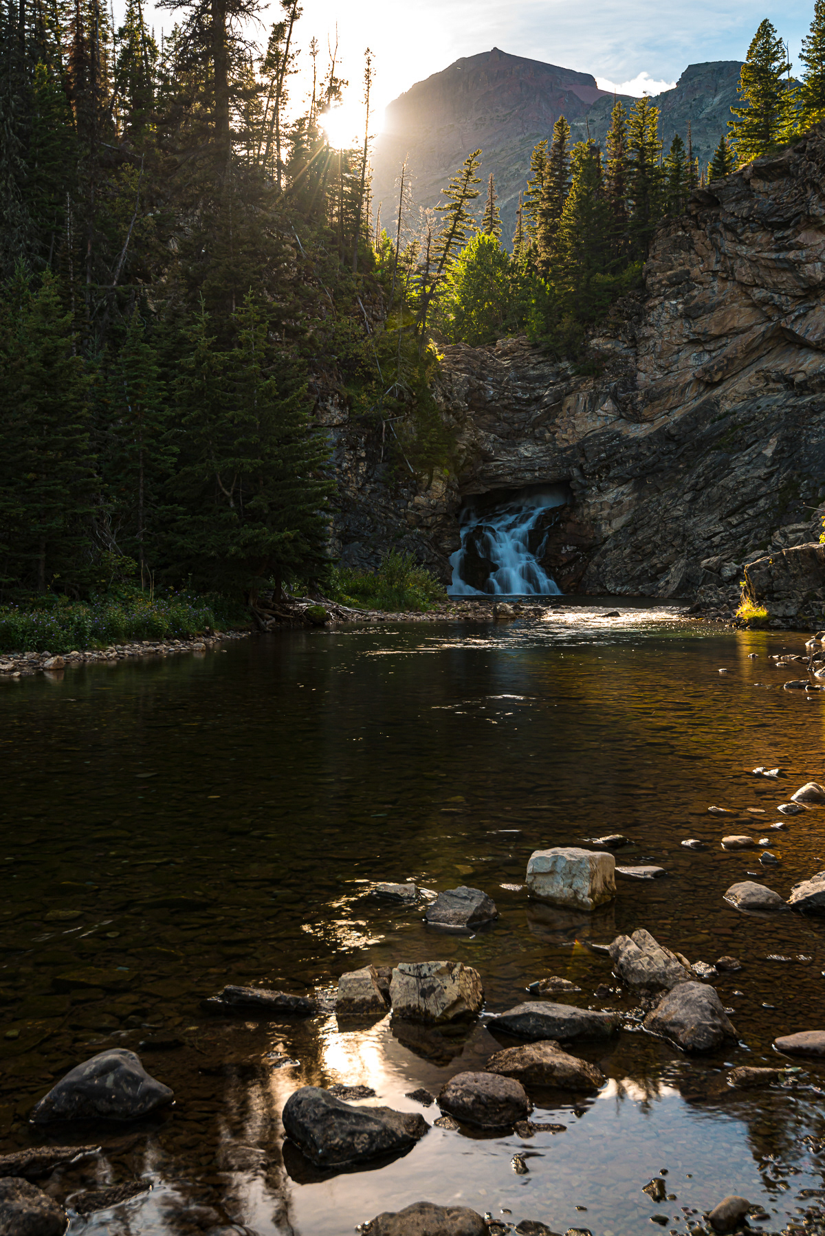 Running Eagle Falls, Glacier National Park