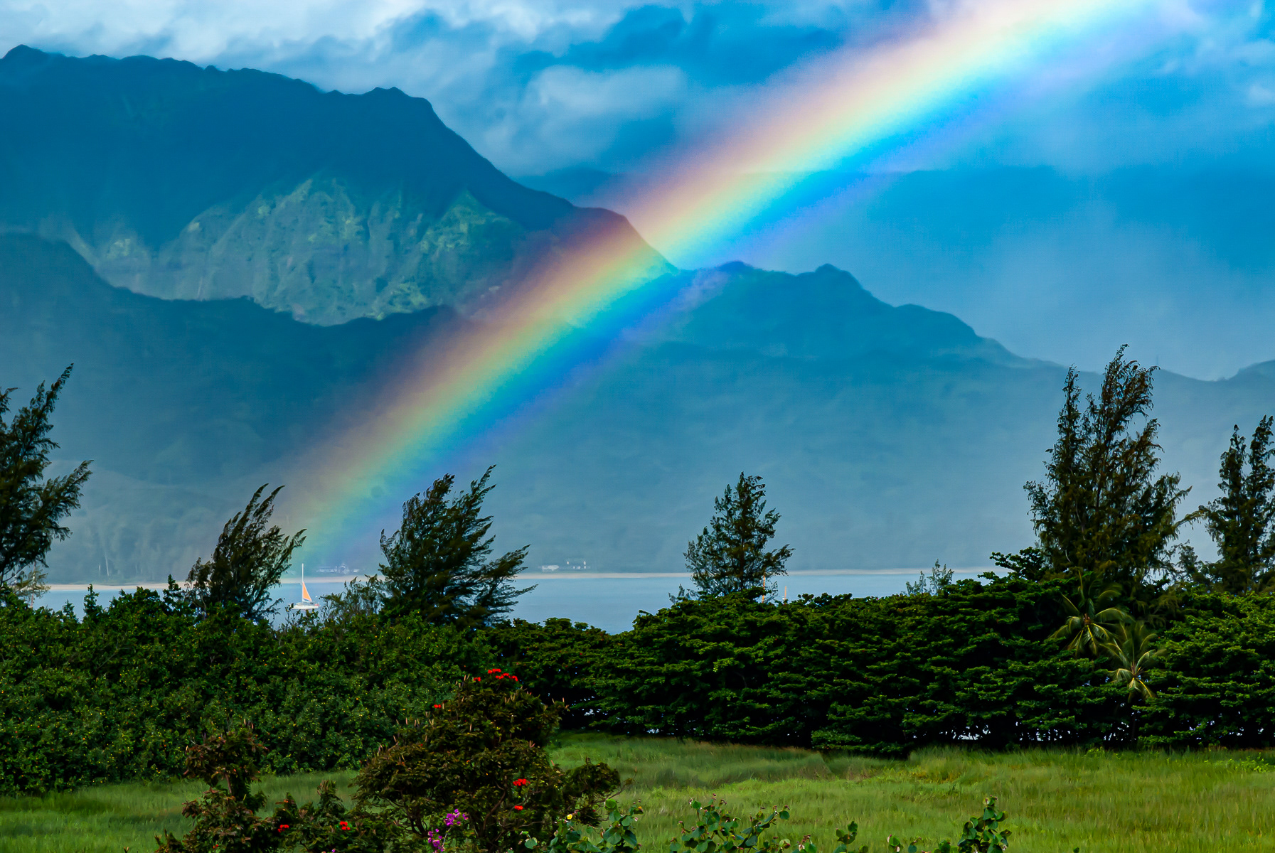 Rainbow over Hanalei Bay, Kauai
