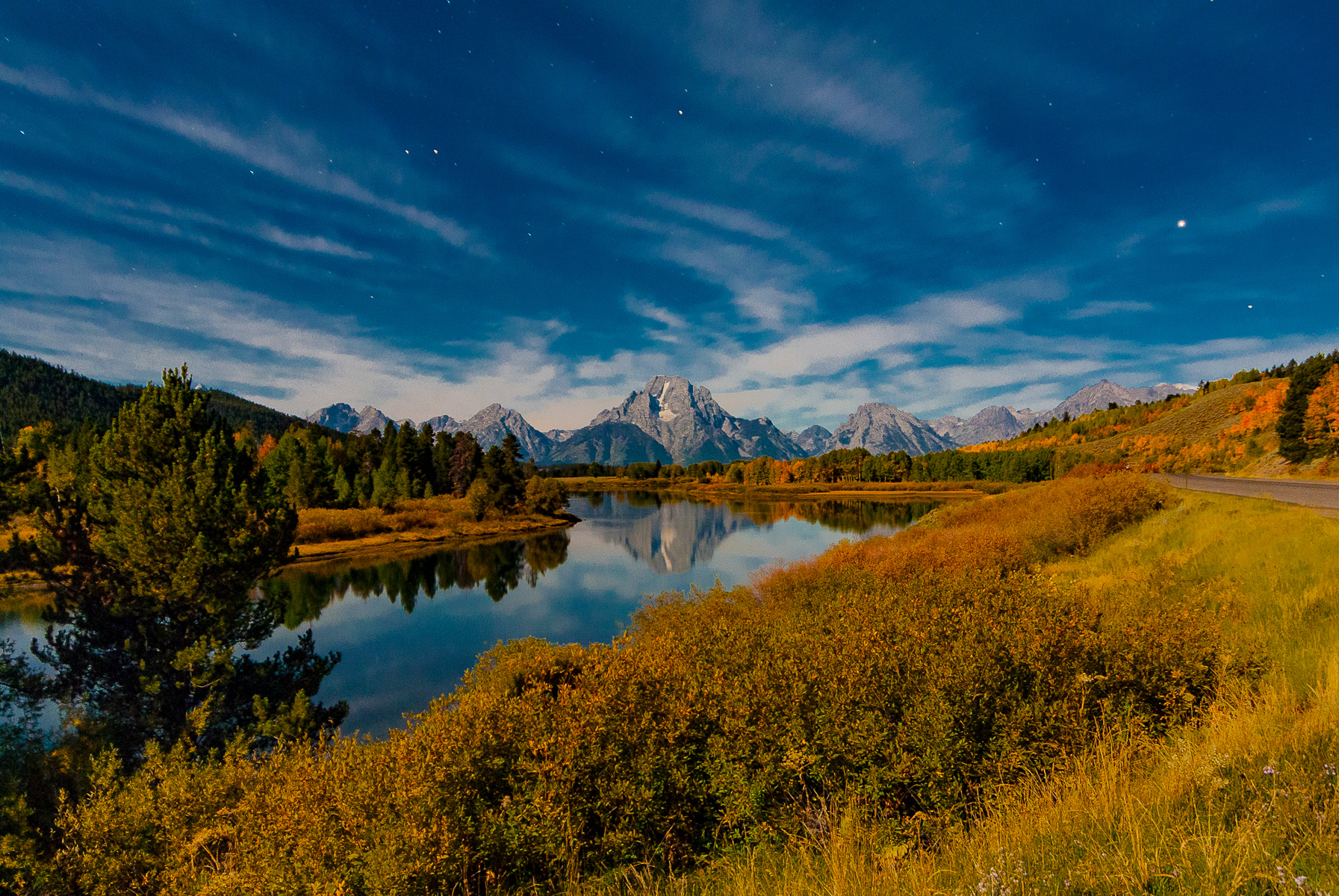 Mt Moran at night, Grand Tetons National Park