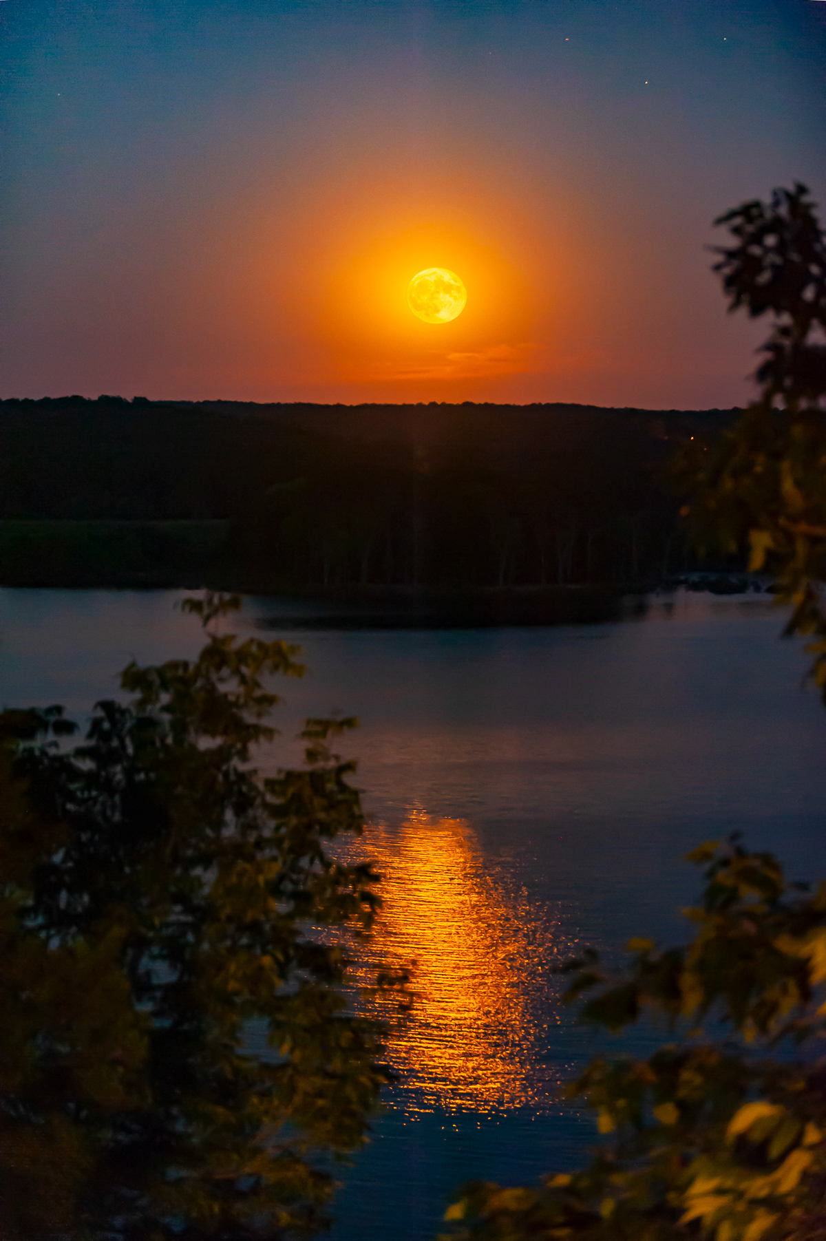 Moon over Beaver Lake, Rogers