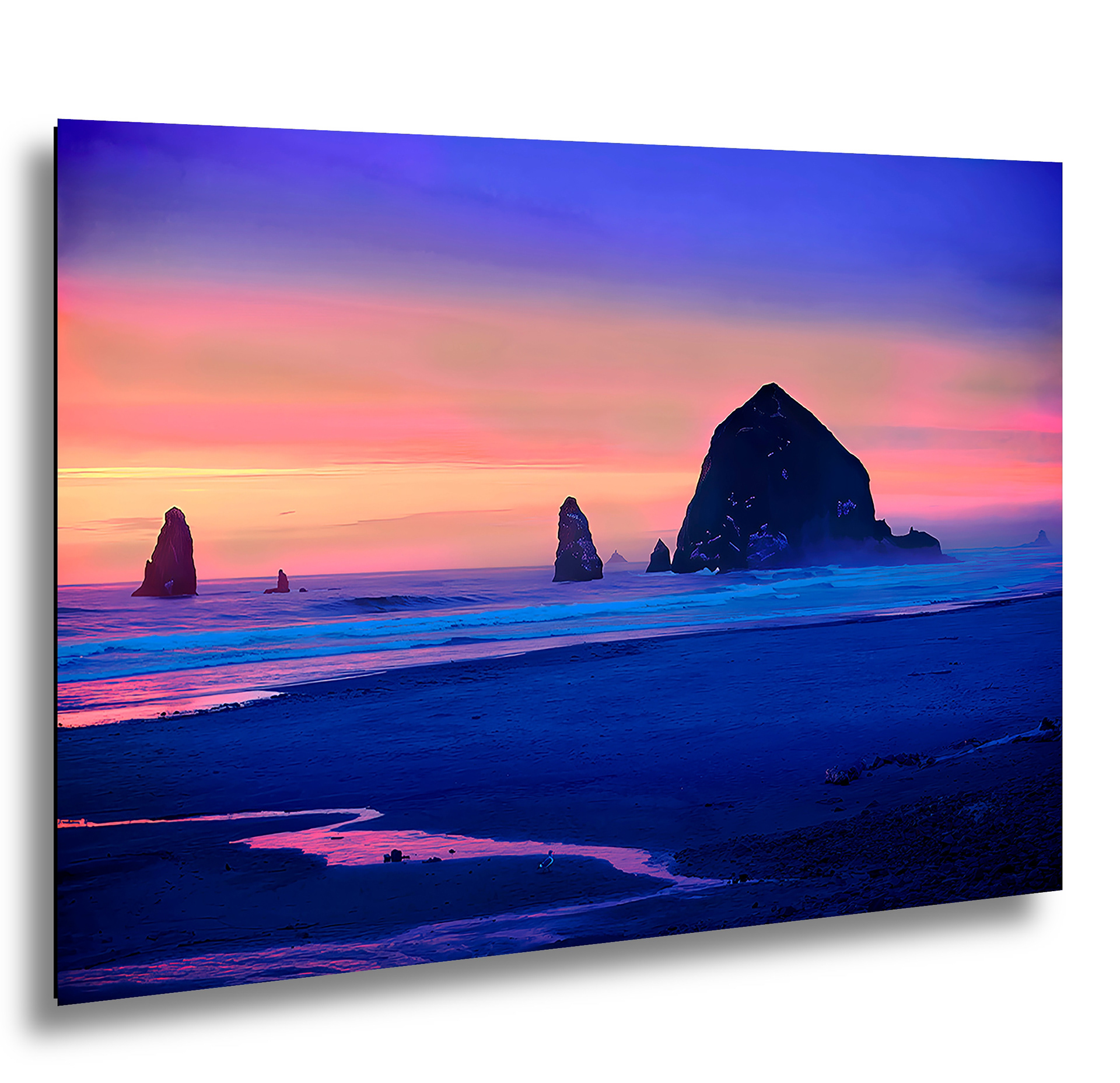 Twilight at Haystack Rock