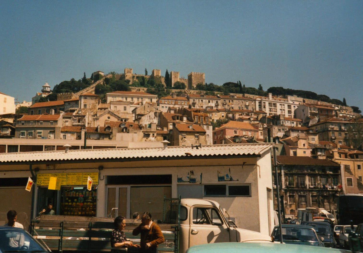 サン・ジョルジェ城（Castelo de São Jorge）とその周辺の街並み