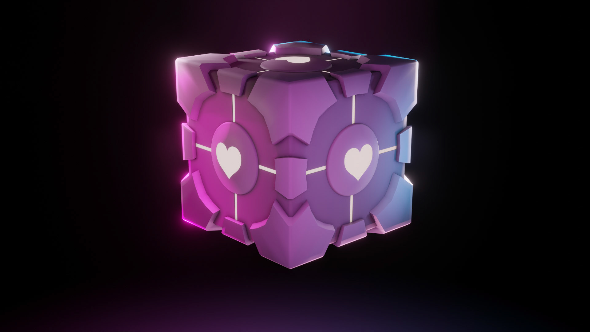 Companion Cube from Portal, Blender