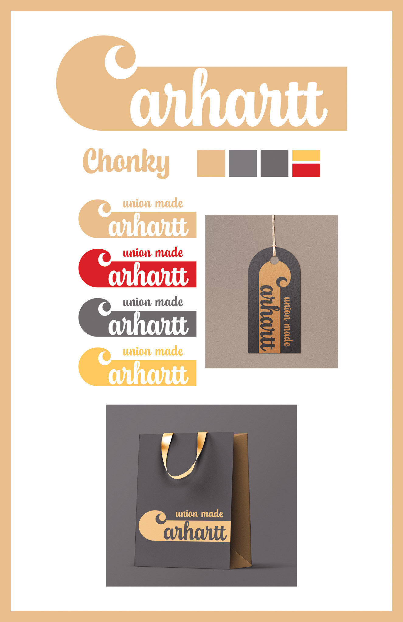 Carhartt Rebranding, Adobe Illustrator and Adobe Photoshop