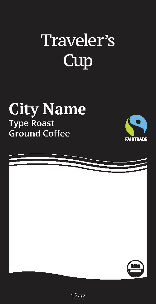 Traveler's Cup Package Design Template, Adobe Illustrator
