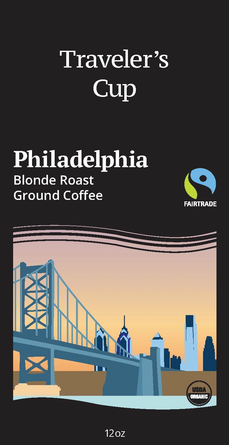 Traveler's Cup Package Design Philadelphia, Adobe Illustrator