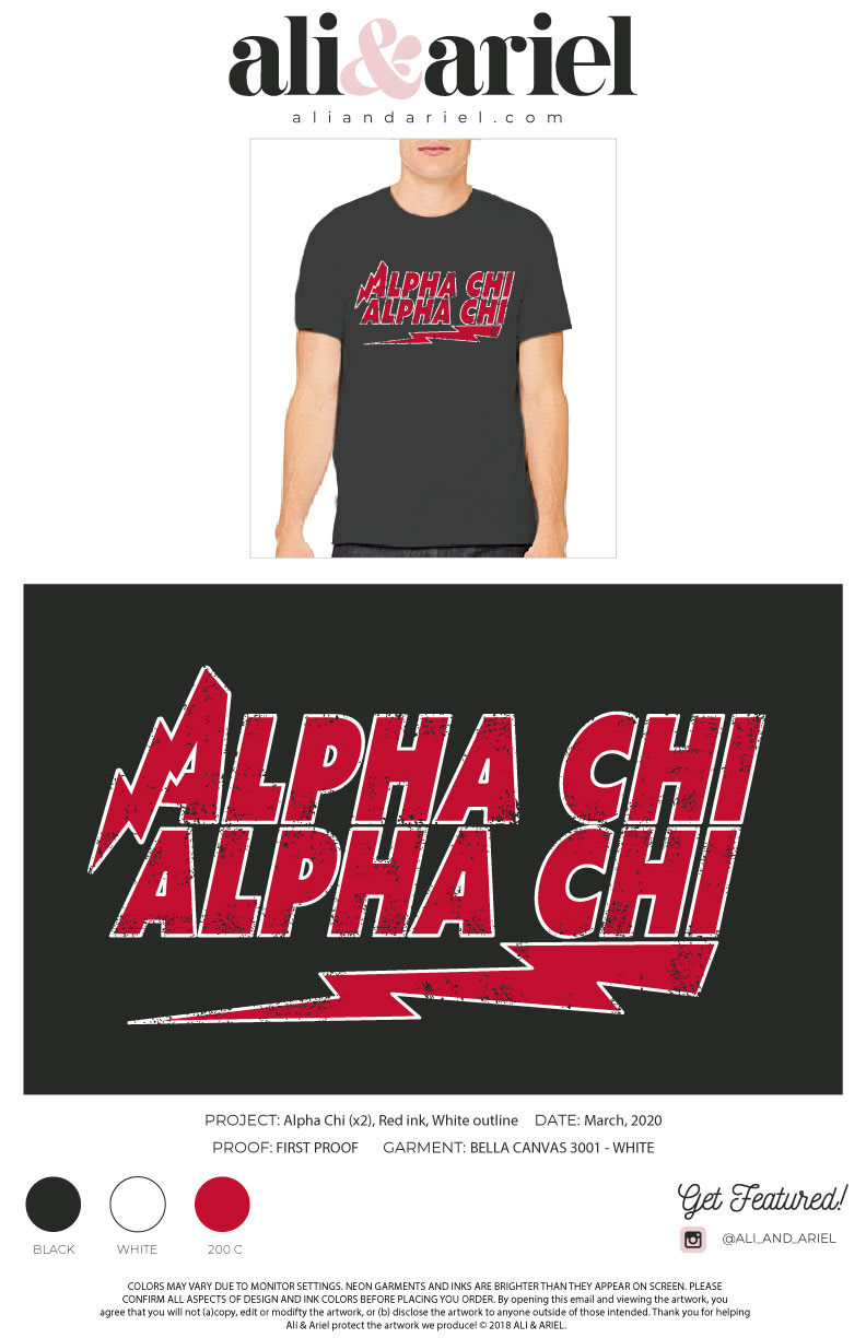 Ali & Ariel "Alpha Chi" T-shirt Concept, K