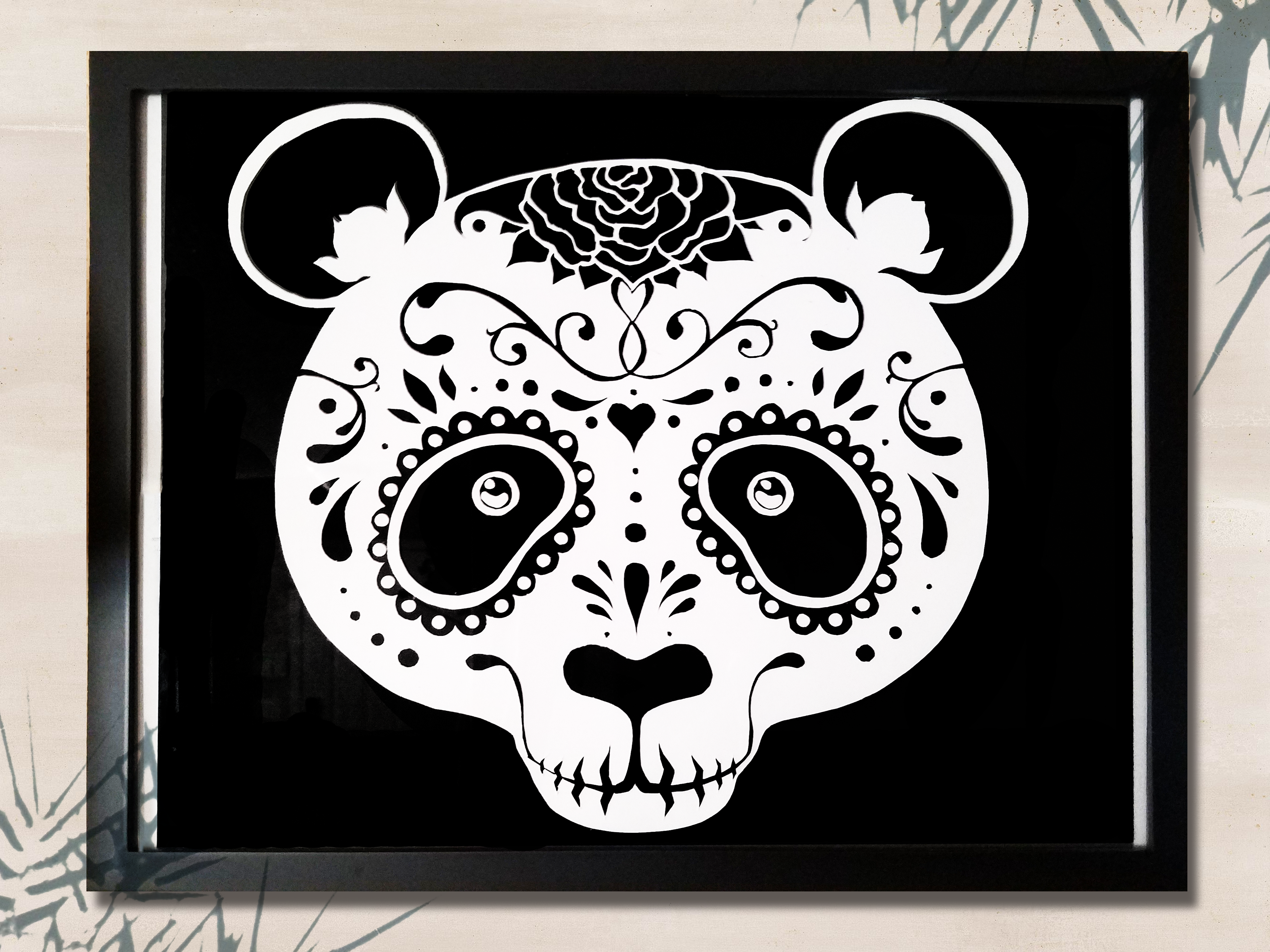 Dia de los muertos Panda - Cardstock
