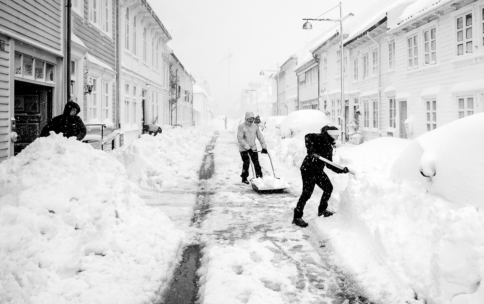 Moving snow, Kristiansand 2024