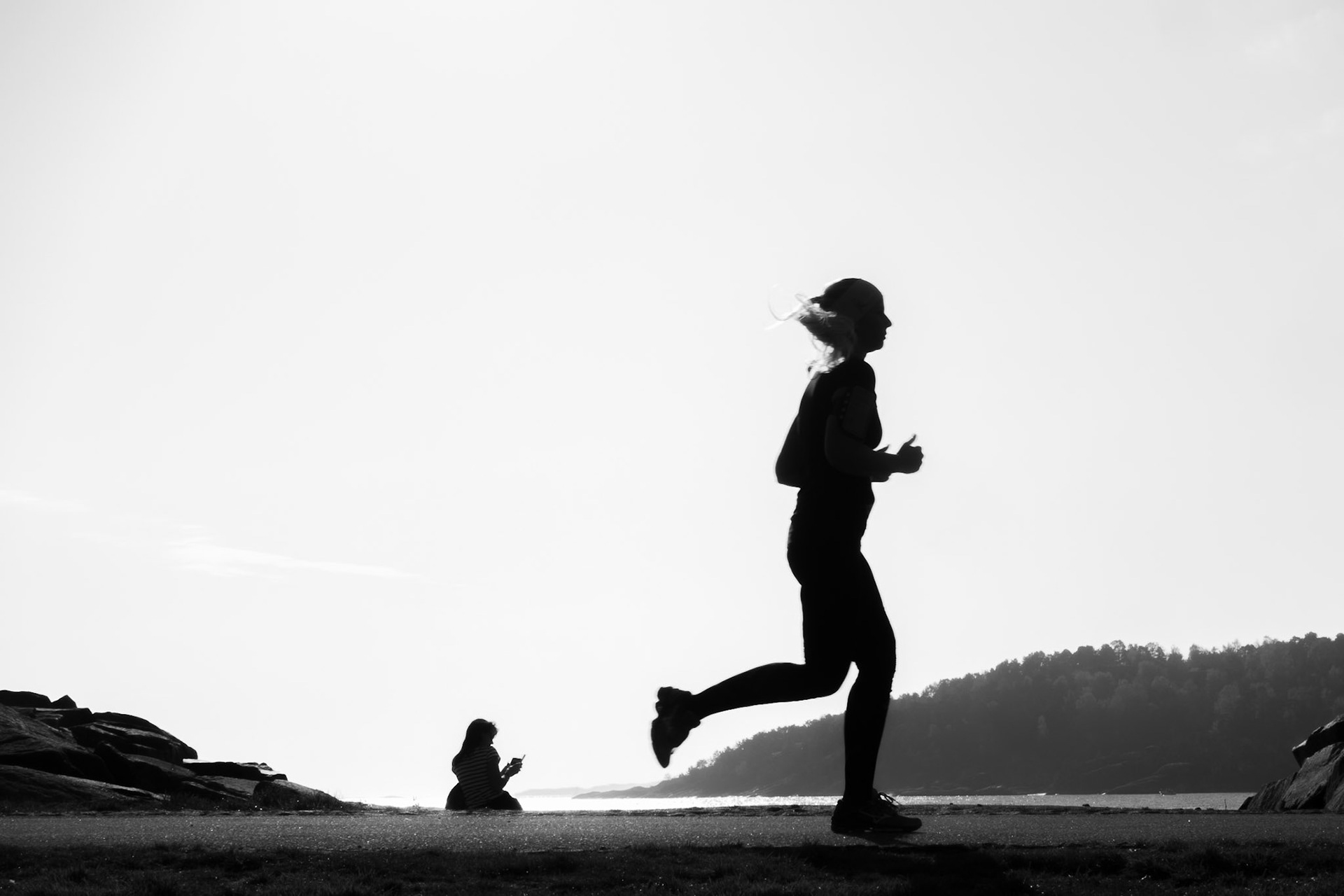 Running silhouettes, Kristiansand 2018