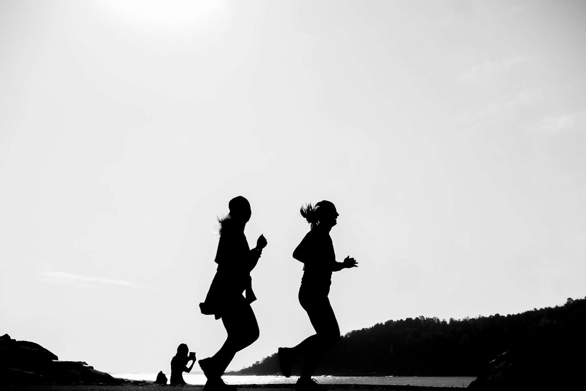 Running silhouettes, Kristiansand 2018