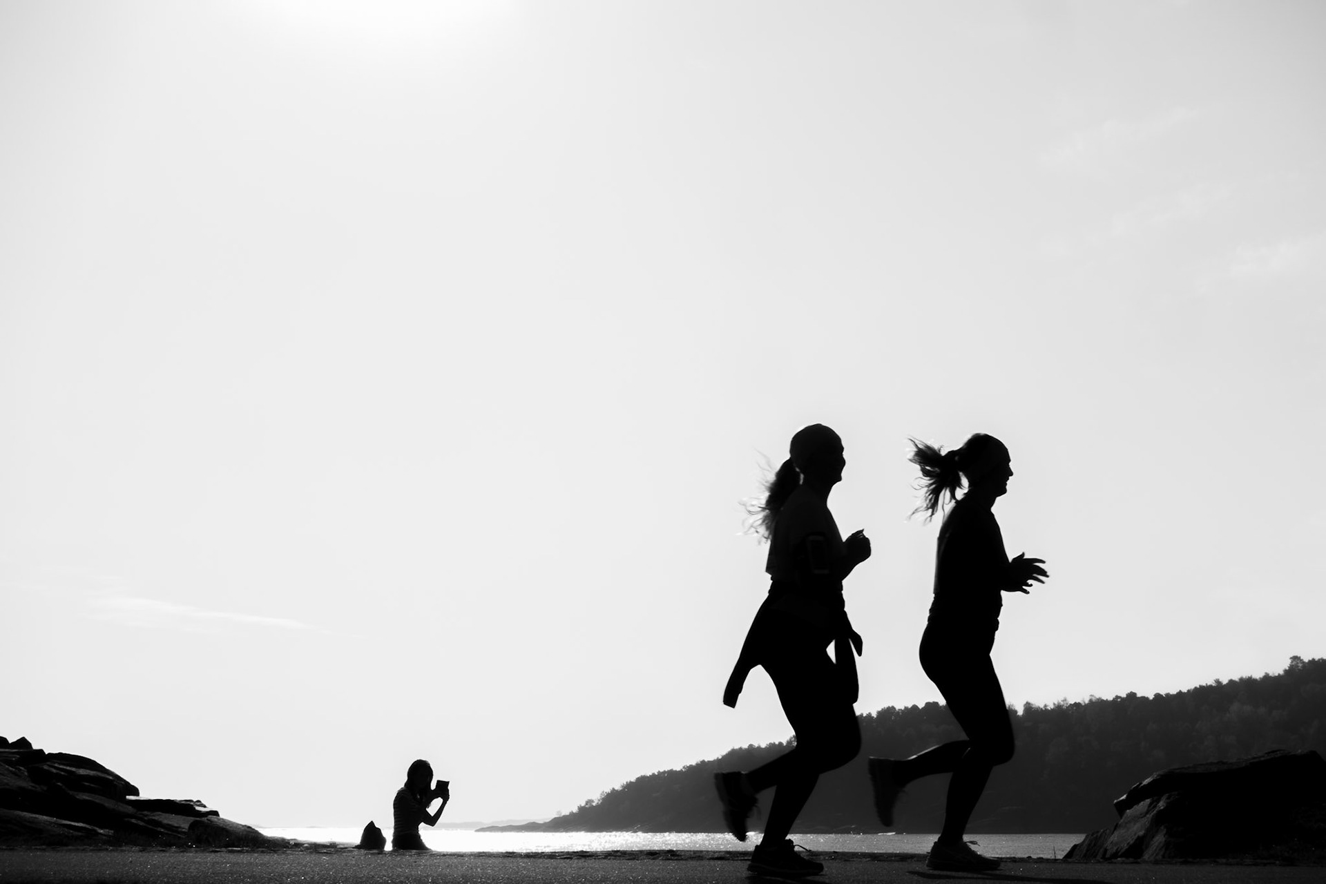 Running silhouettes, Kristiansand 2018