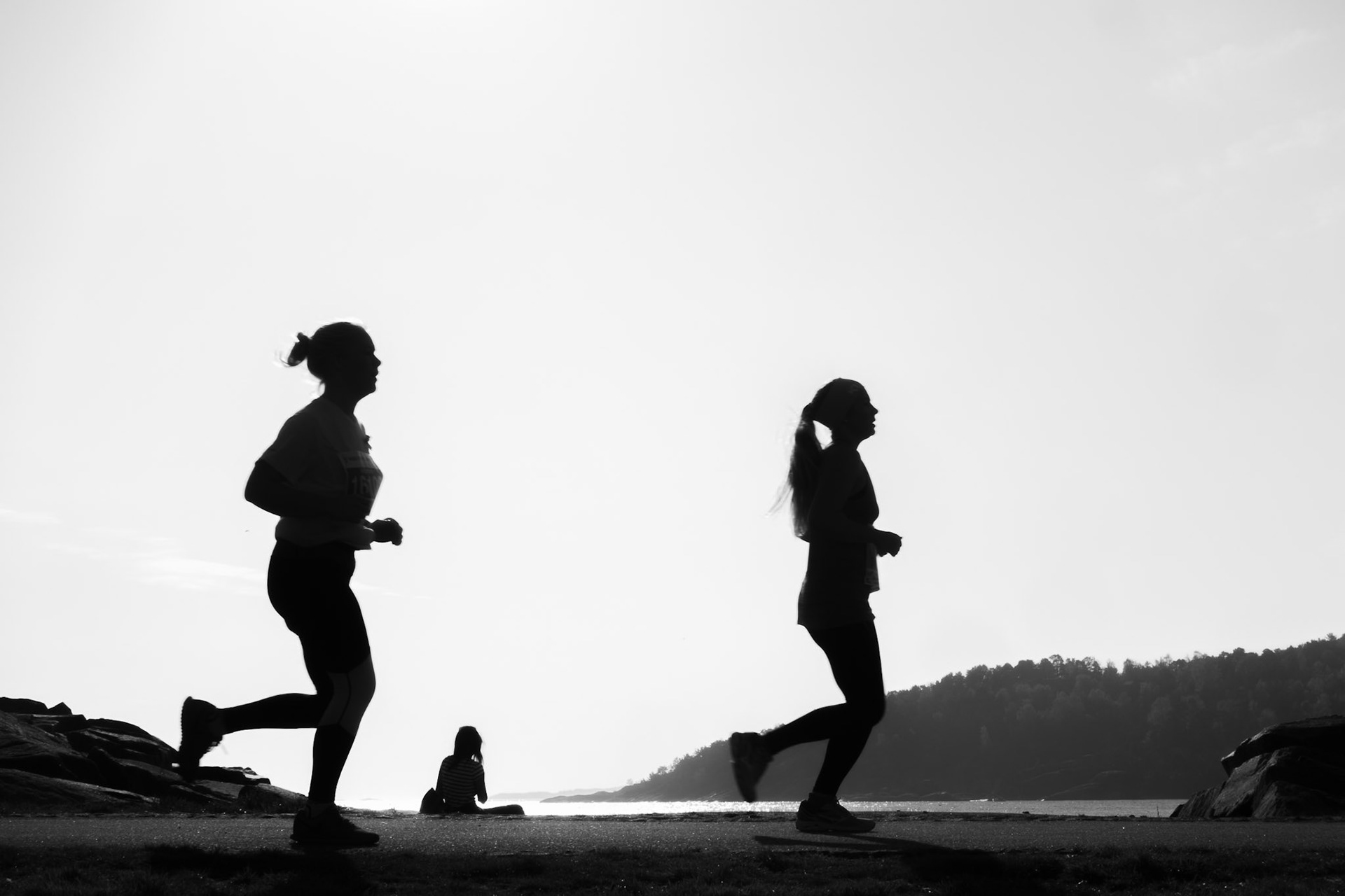 Running silhouettes, Kristiansand 2018