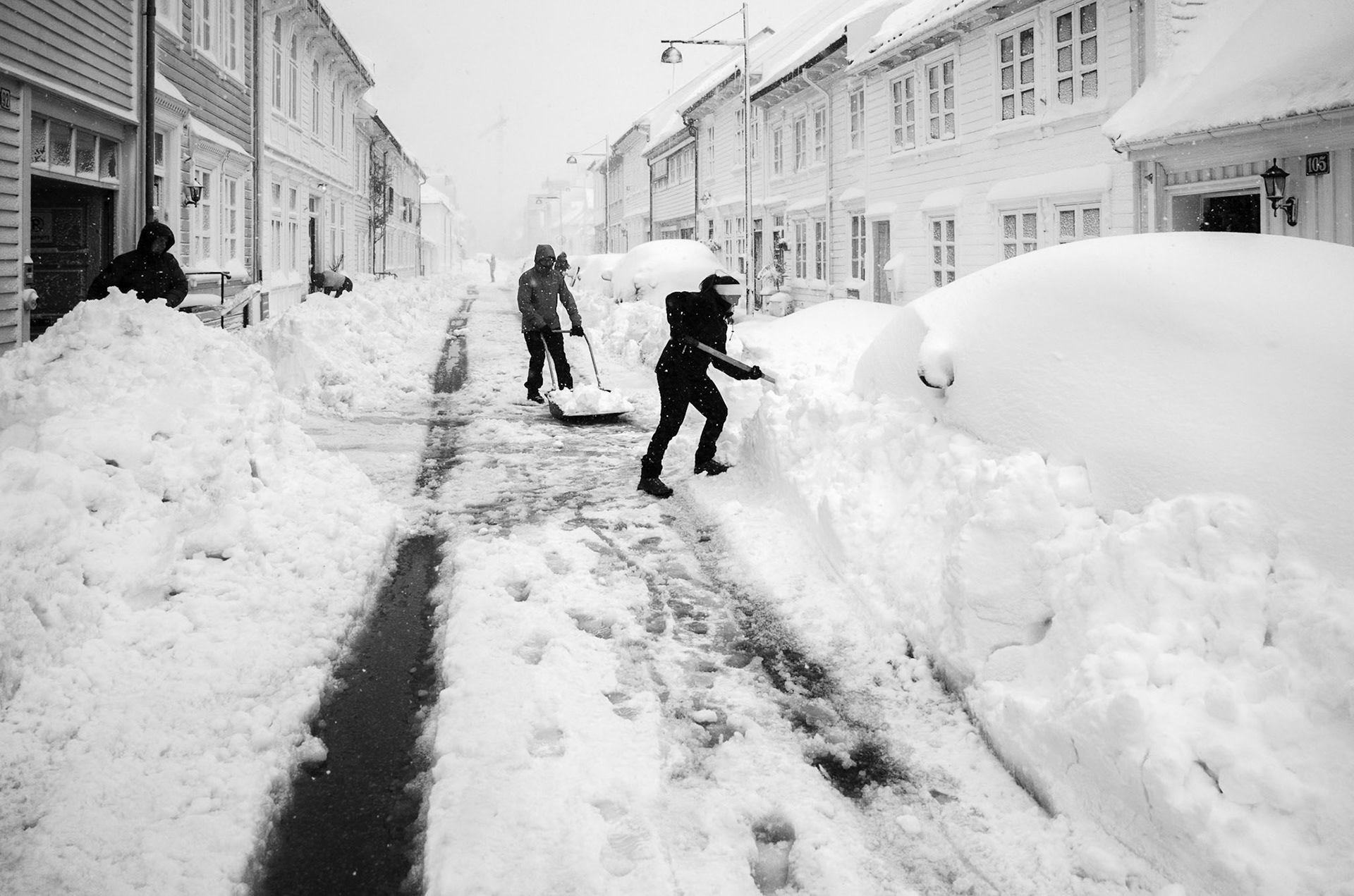 Moving snow, Kristiansand 2024