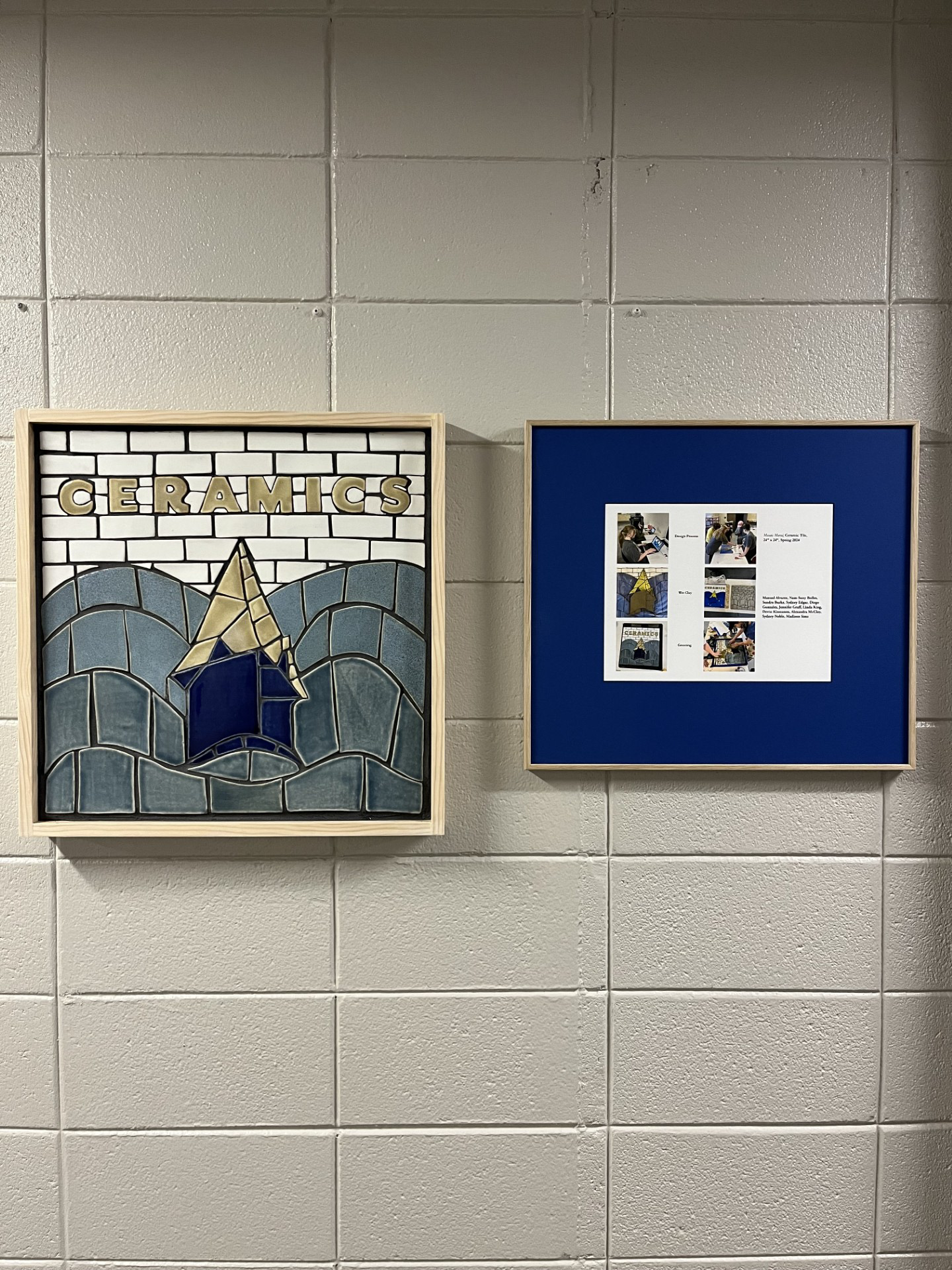 24" x 24" Mosaic Mural, 24" x 20" Plaque