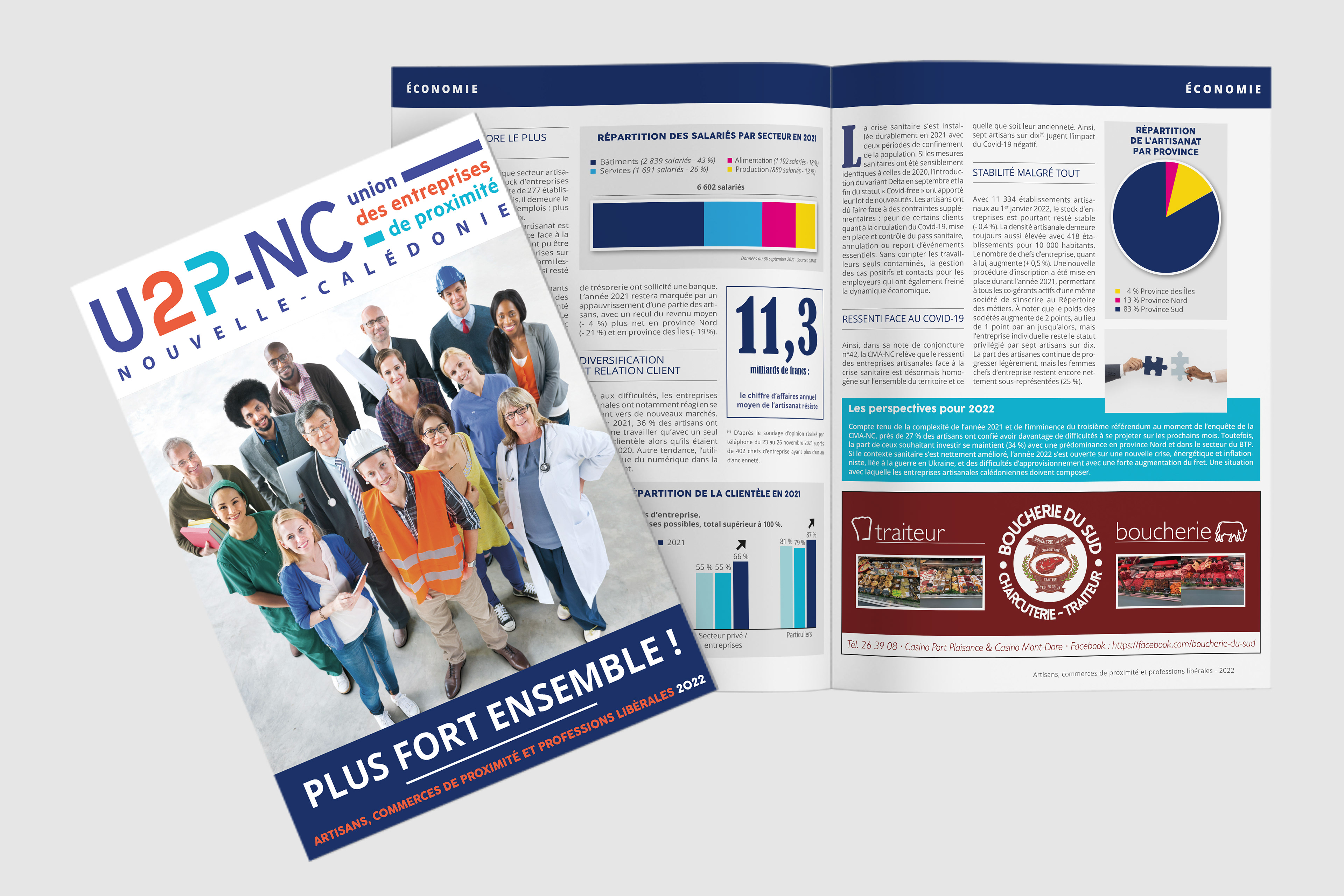 Réalisation du magazine U2P (2022) pour AzurMedia.