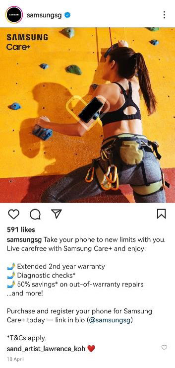 Samsung Care+ / Instagram
