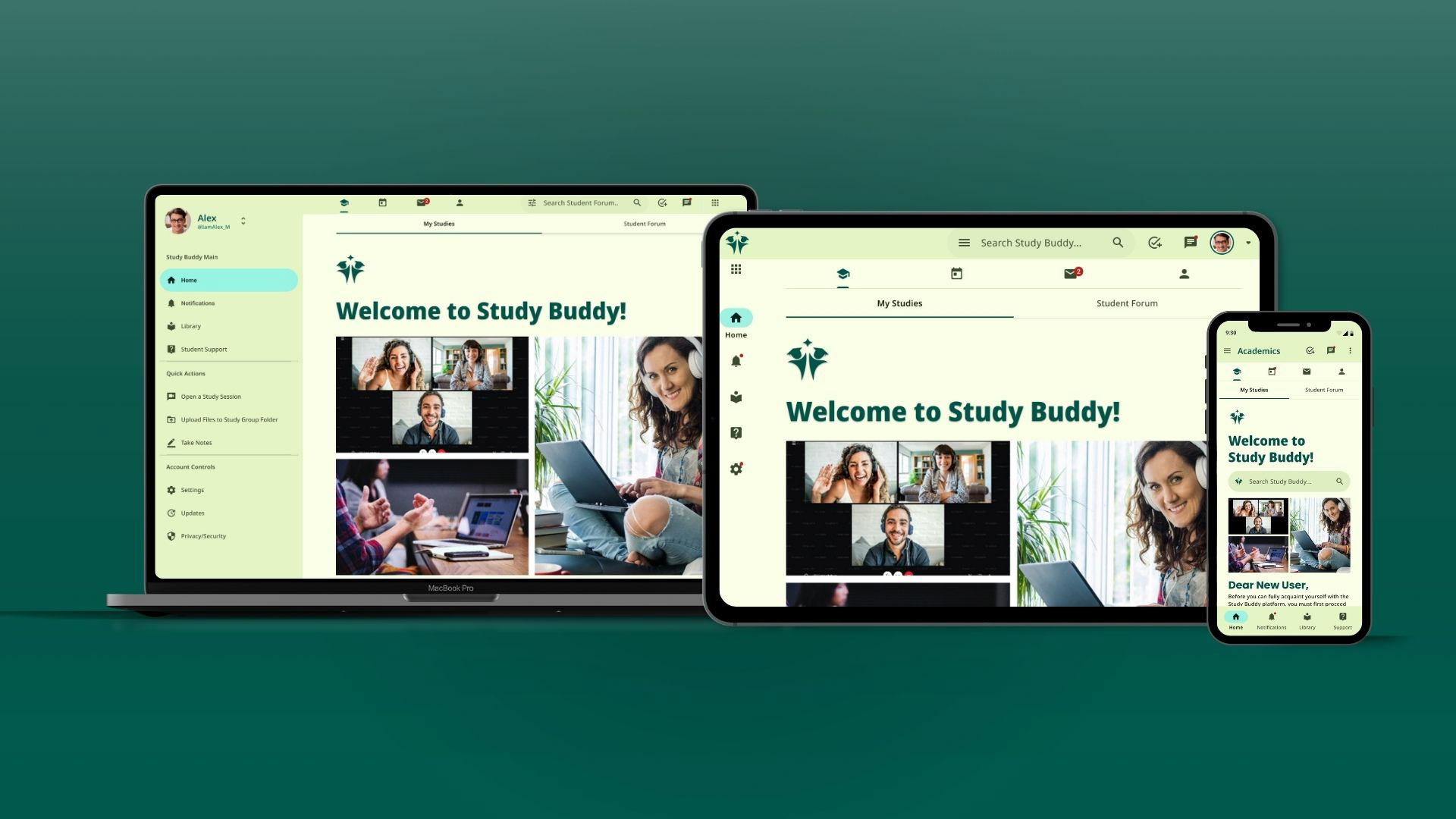 Desktop, Tablet, Mobile Homepage