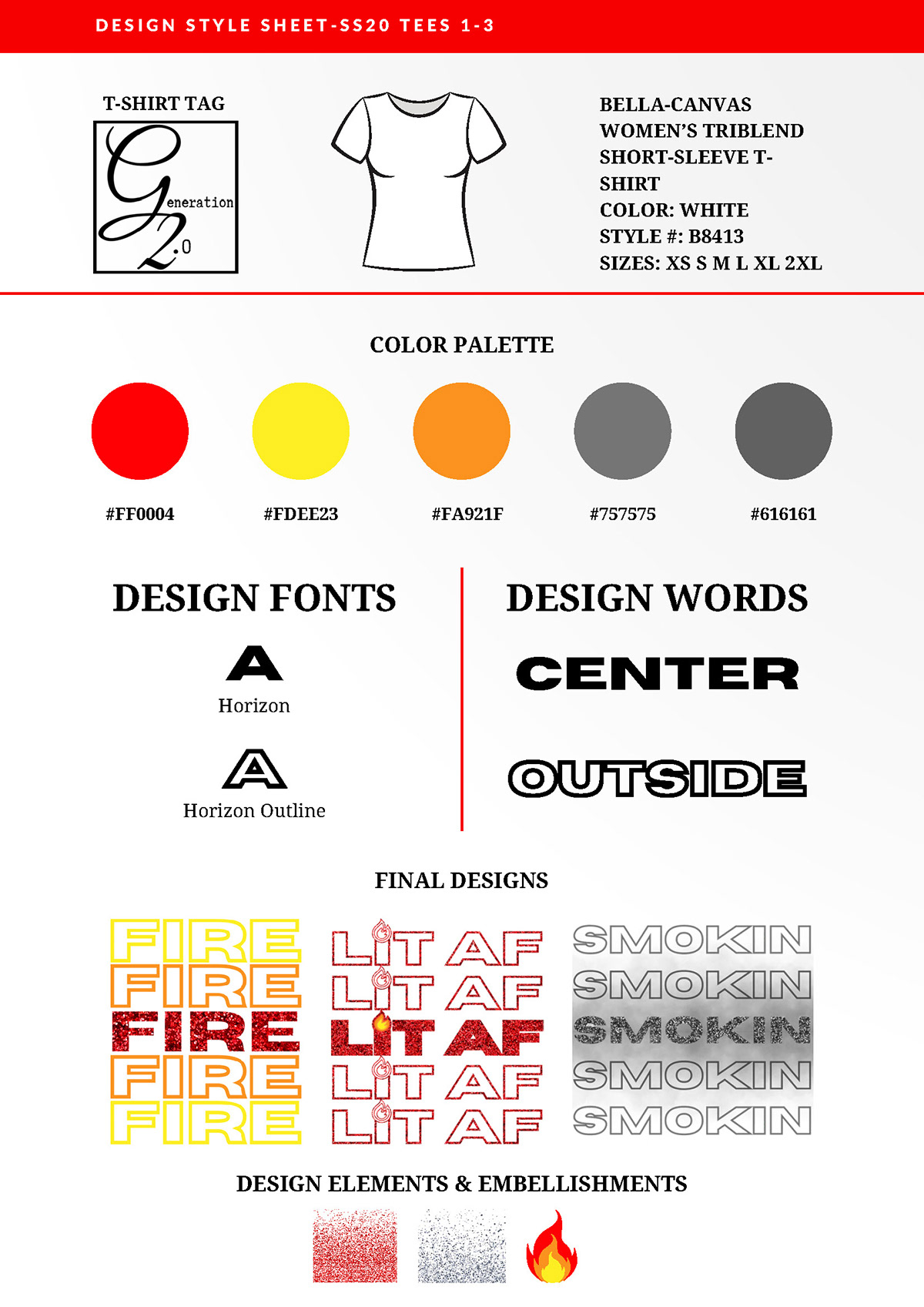Tees 1-3 Design Style Sheet SS-20